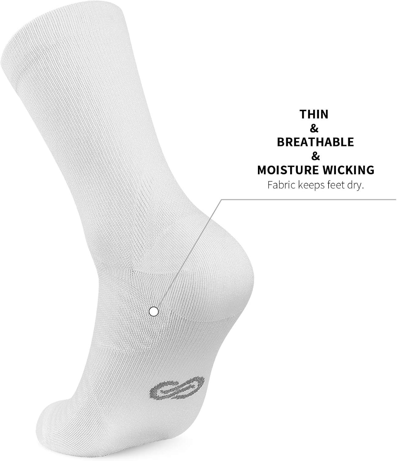 PAPLUS Compression Athletic Crew Socks (6 Pairs) for Men & Women - Image 6