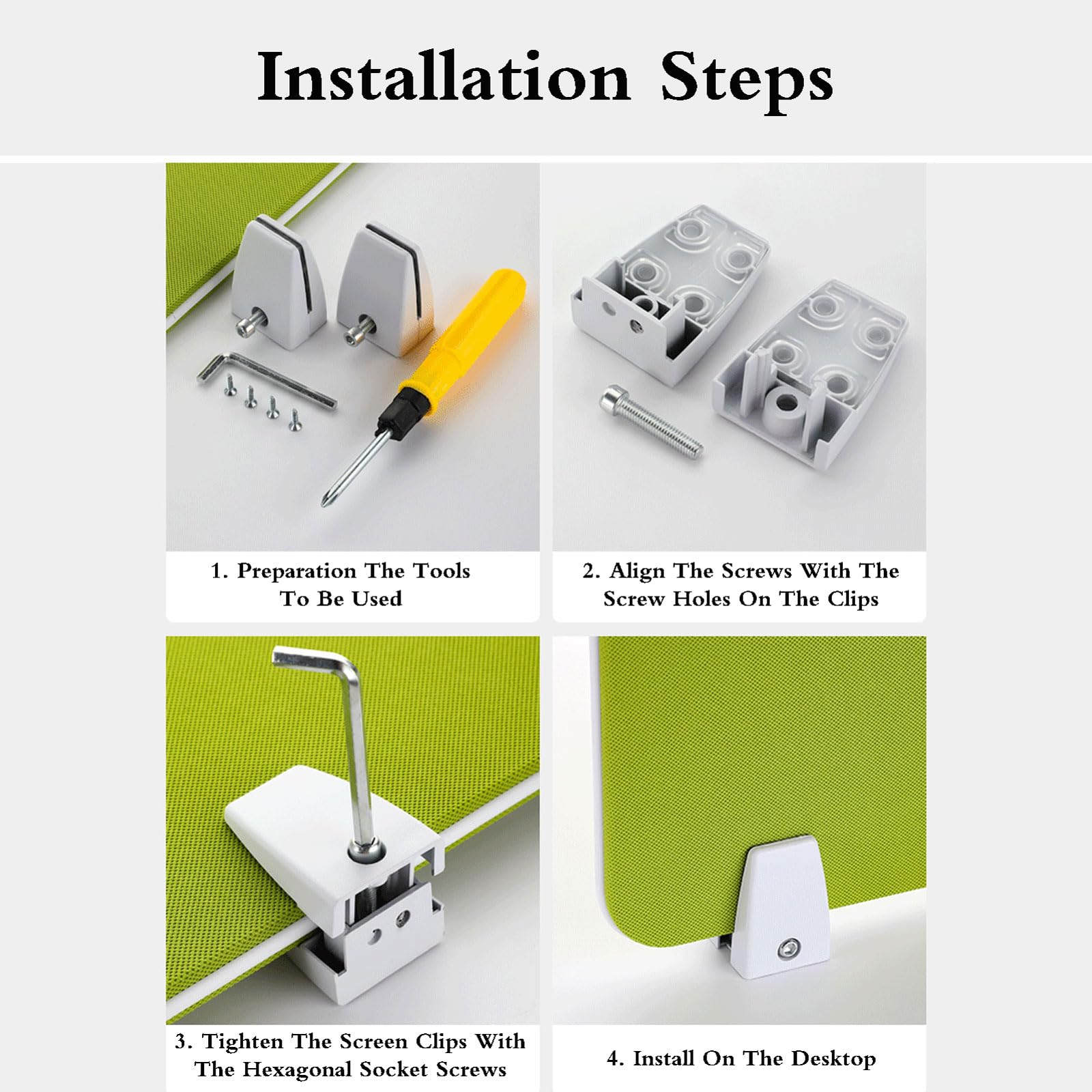 Cloison de bureau insonorisée, séparateur acoustique à clipser, cloison d'intimité pour bureau, cloison de bureau absorbant le son, solution de séparation de l'espace