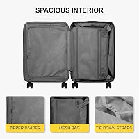 LEVEL8 Kemény Bőrönd - Kézipoggyász Méretű Gurulós Utazóbőrönd TSA Zárral, Unisex Kivitel, 55 cm 7