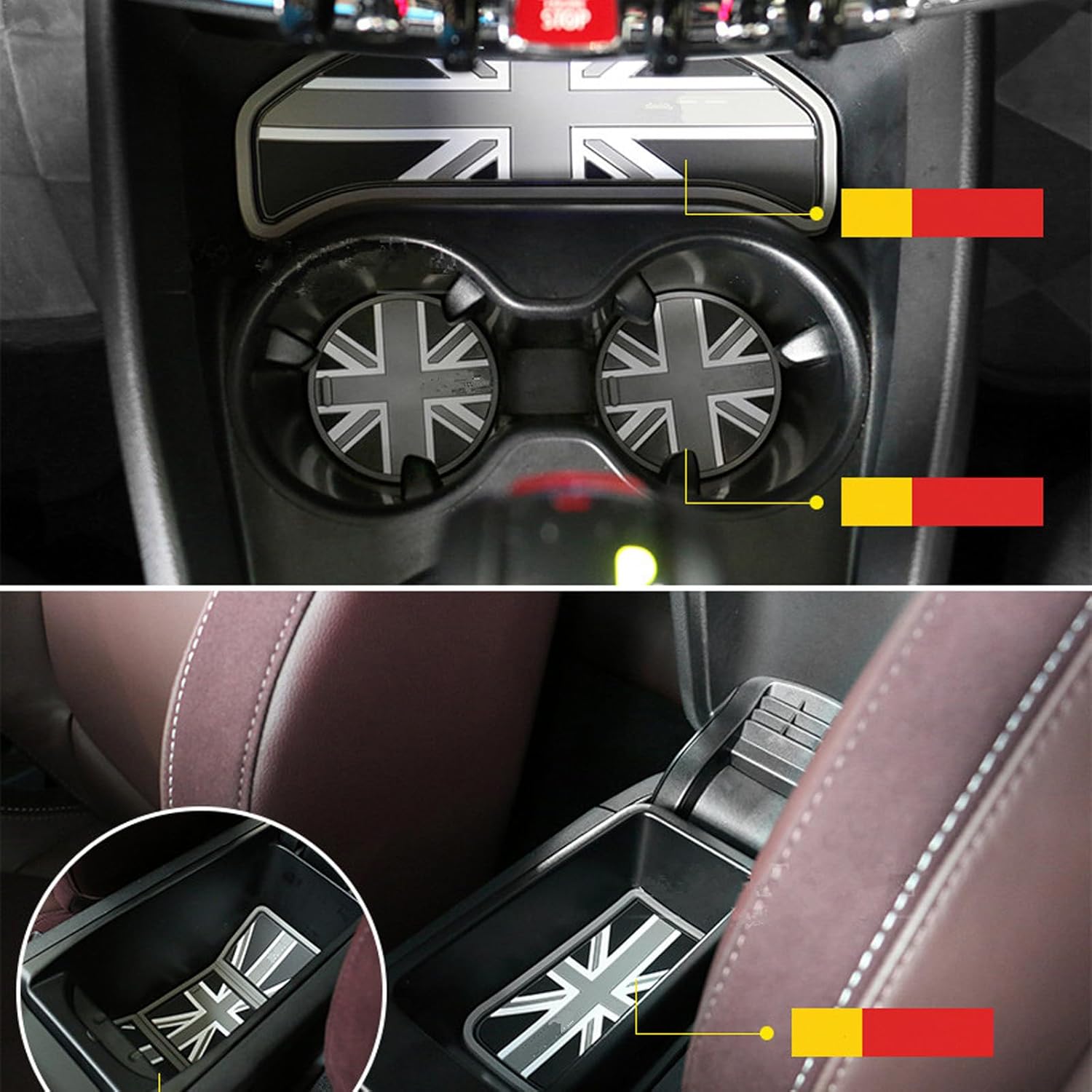 for Mini Cooper F56 F55 F54 F60 Door Groove Mat Decoration Anti-Skid Storage Mat