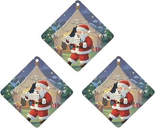 3Pcs Rhombus Ode to The Wilderness Printed Hanging Fragrance Scented Cards Air Fresheners Aromatherapy Tablets for Car Bedroom Wardrobe Shoe Cabinet Travel