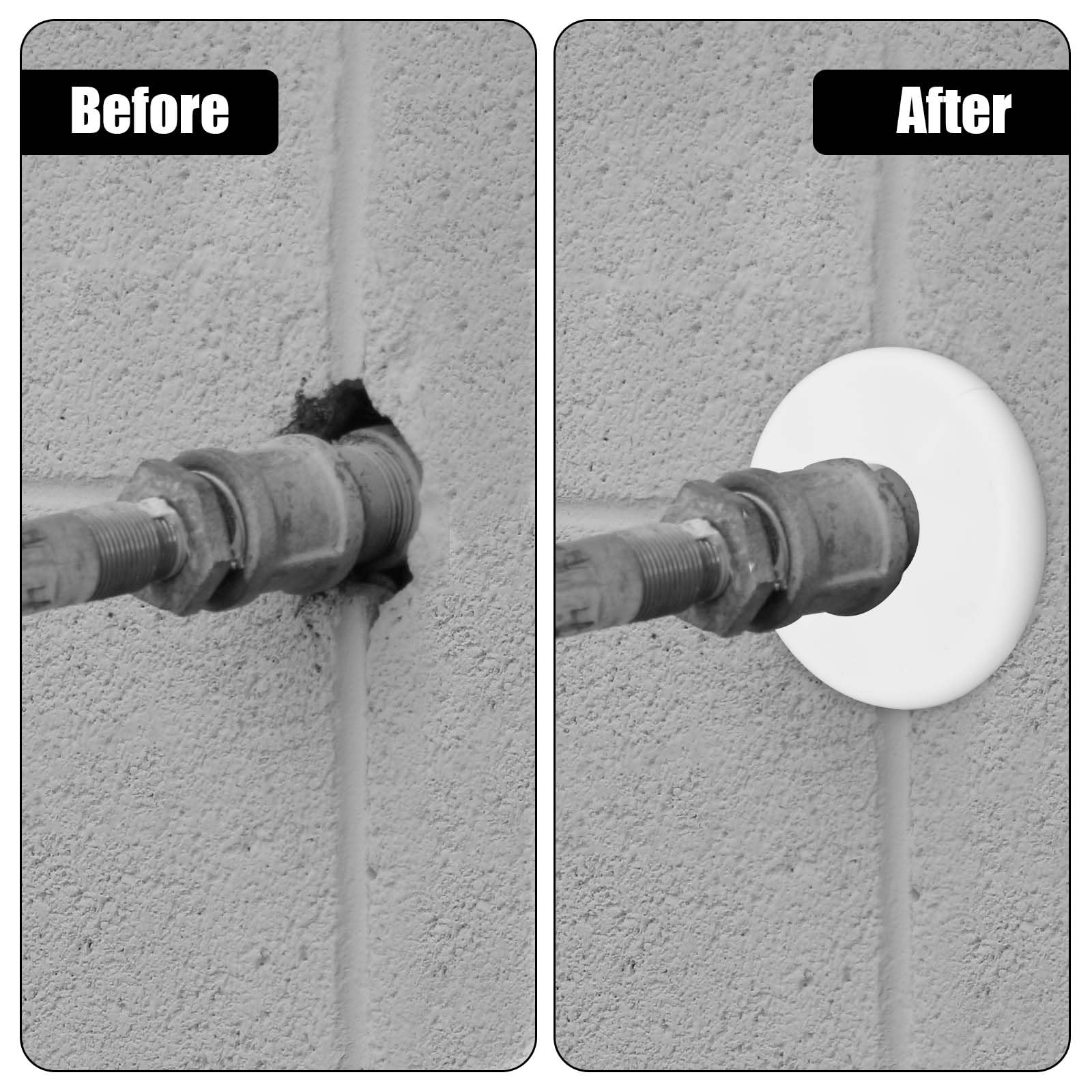 2 Flangie Diviso Rotonde A Parete In ABS - 29 Mm, Bianco, Per Copertura Tubi In Bagno E Cucina - Foto 10