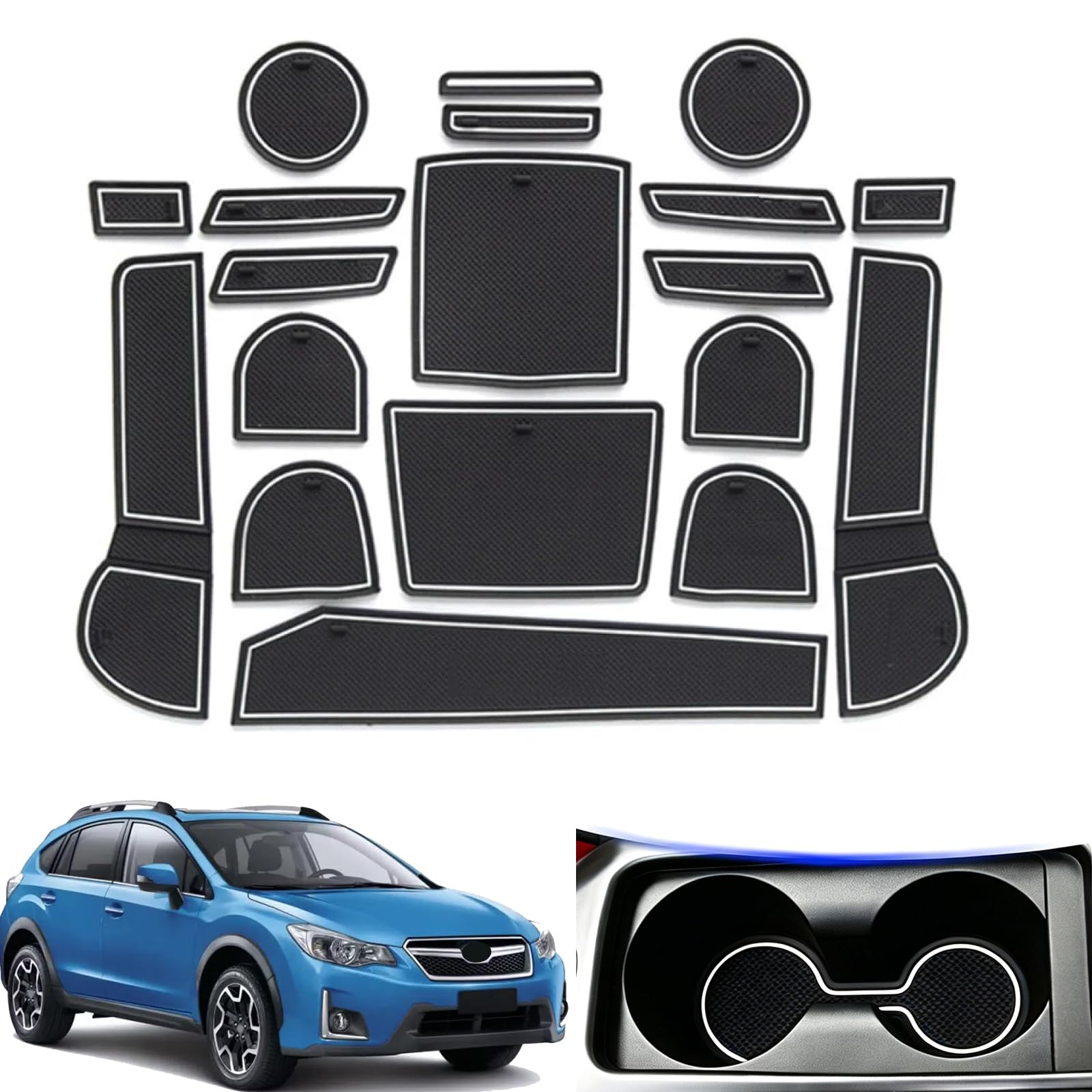 Alfombrillas de coche para Subaru XV 2015-2017 y protectores antipolvo de consola