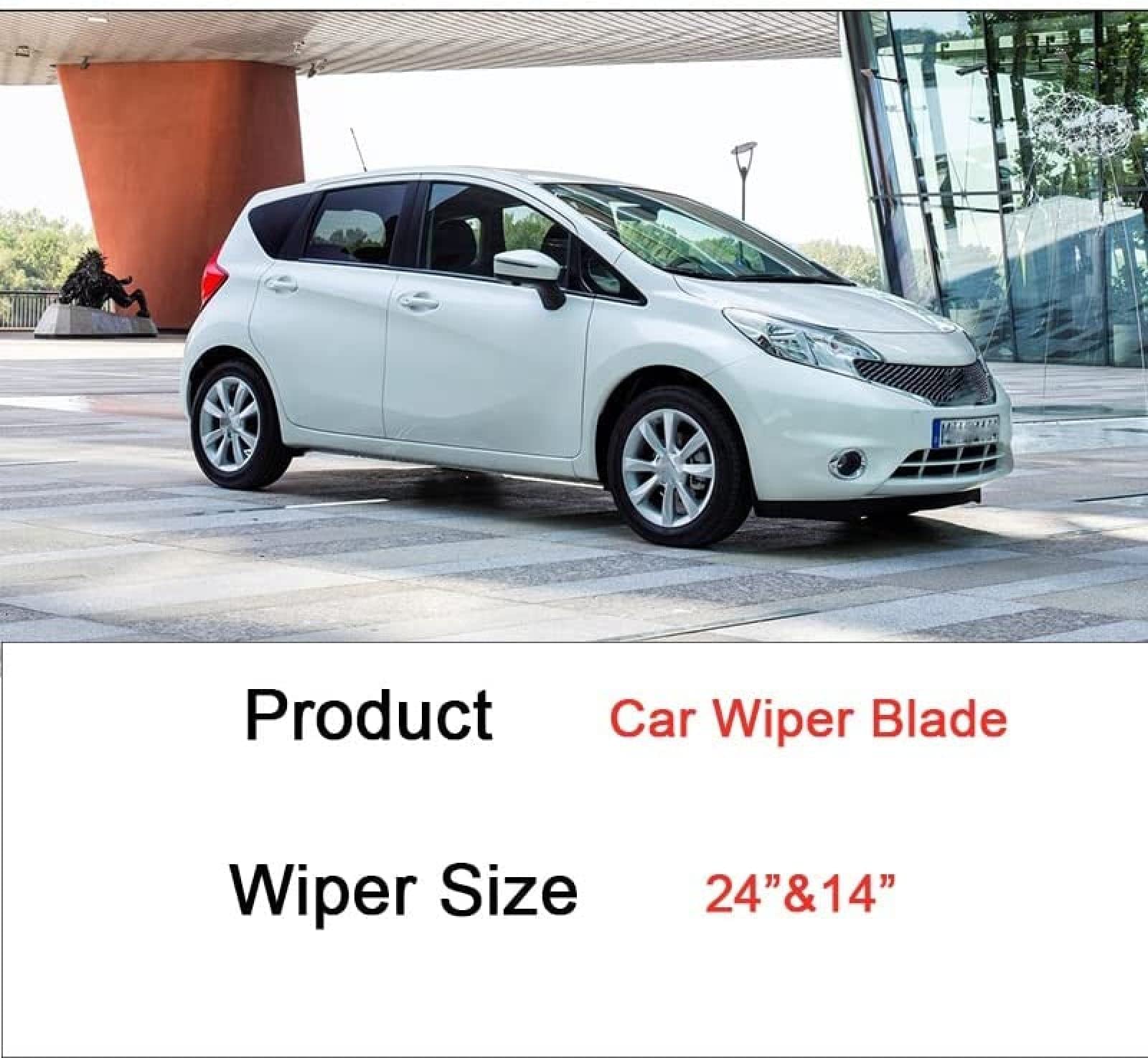 Limpiaparabrisas de 24 "+ 14" para Nissan para Note E12 2014 2015 2016 2017 2018 2019 limpiaparabrisas de Ventana Delantera de Coche