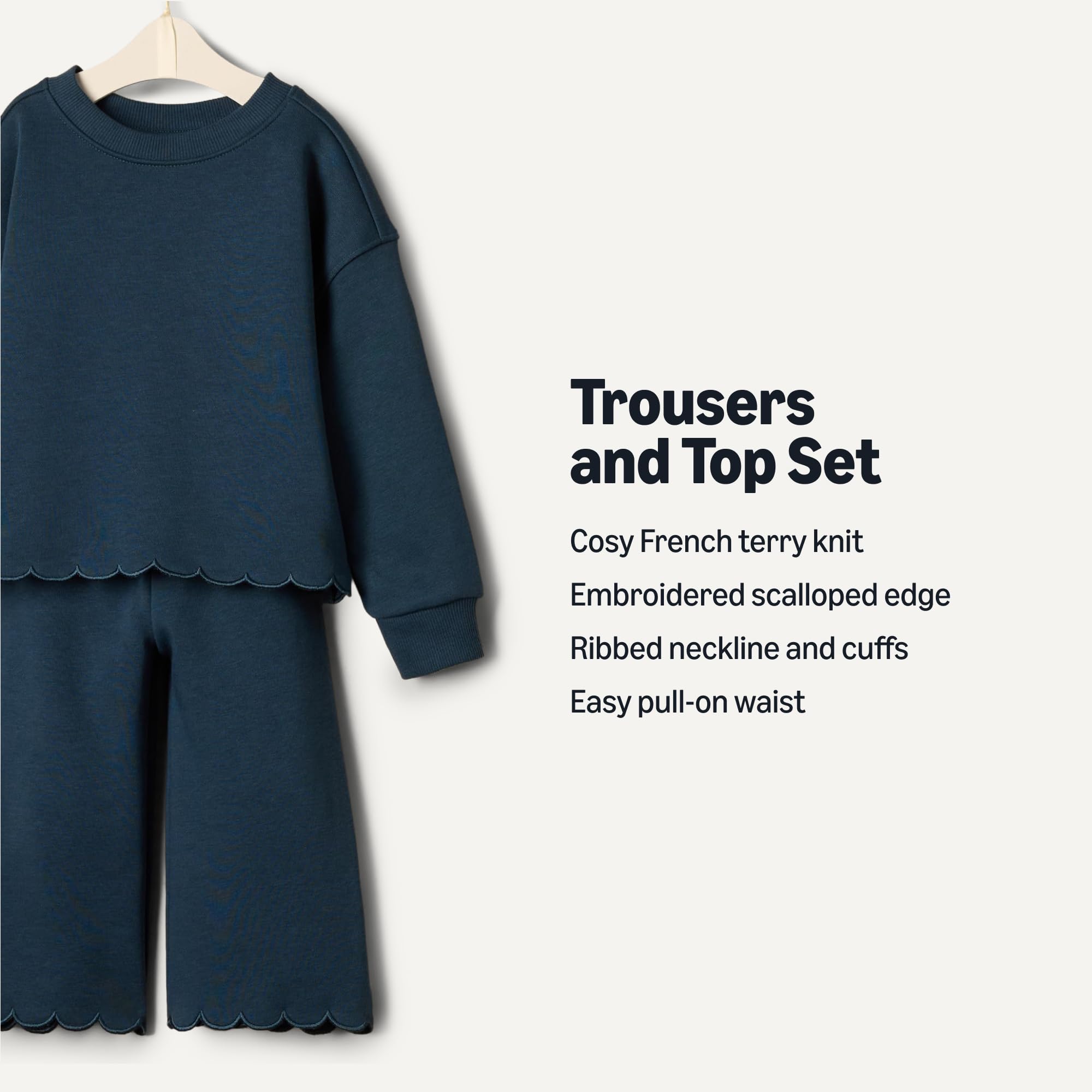 Amazon Essentials x Sofia Grainge Toddlers and Baby Girls' French Terry Trouser and Top Set — view 2