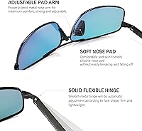 Vista 4 de SUNGAIT lentes de sol polarizados rectangulares livianos con protección 100% contra rayos UV