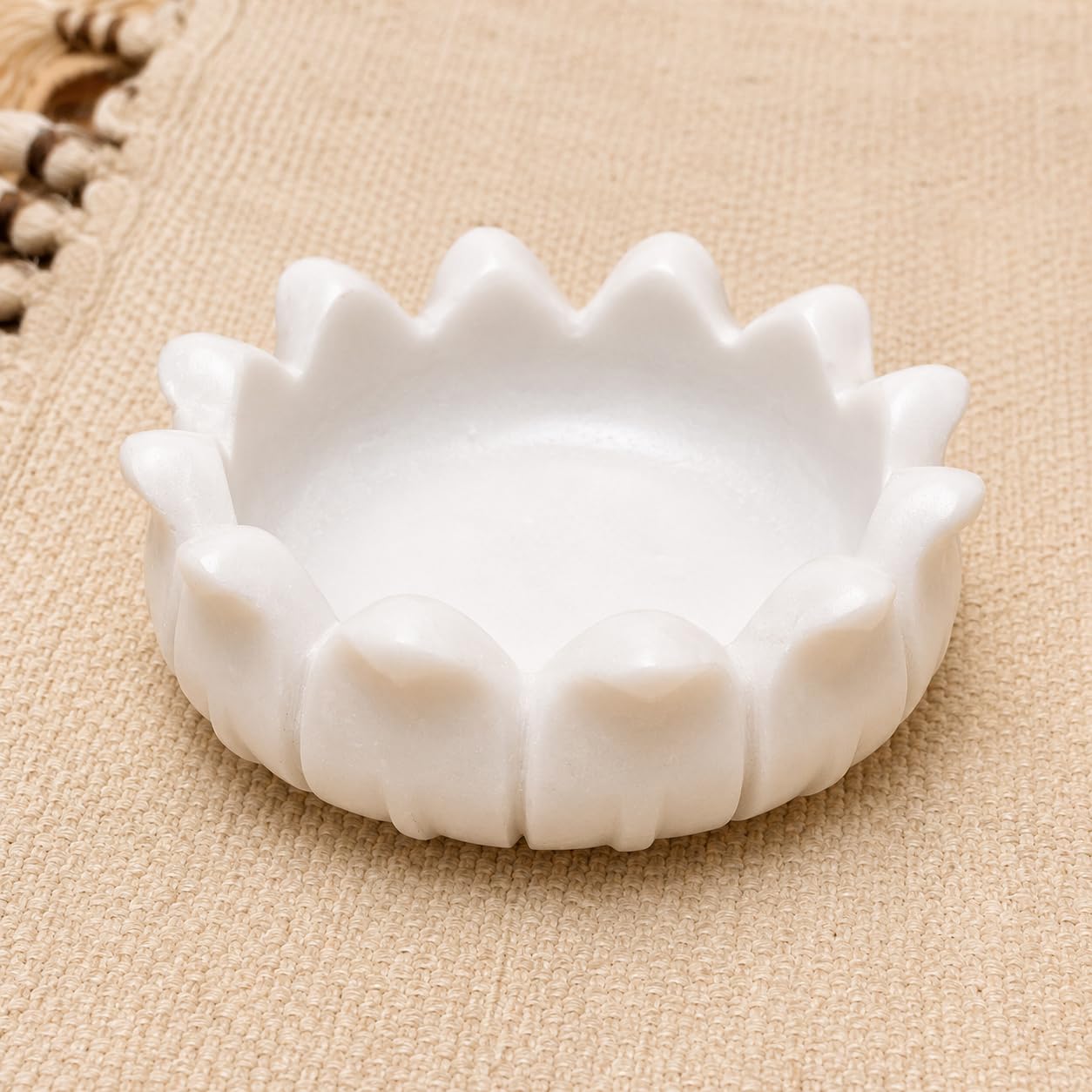 Marble Urli Bowl for Home Decor | Handcrafted Floating Bowl, Decorative Centerpiece for Living Room Table, Luxury Stone Urli Dish, Pooja Decor & Festive Gift Item (Padma/6 Inch)-picture-13