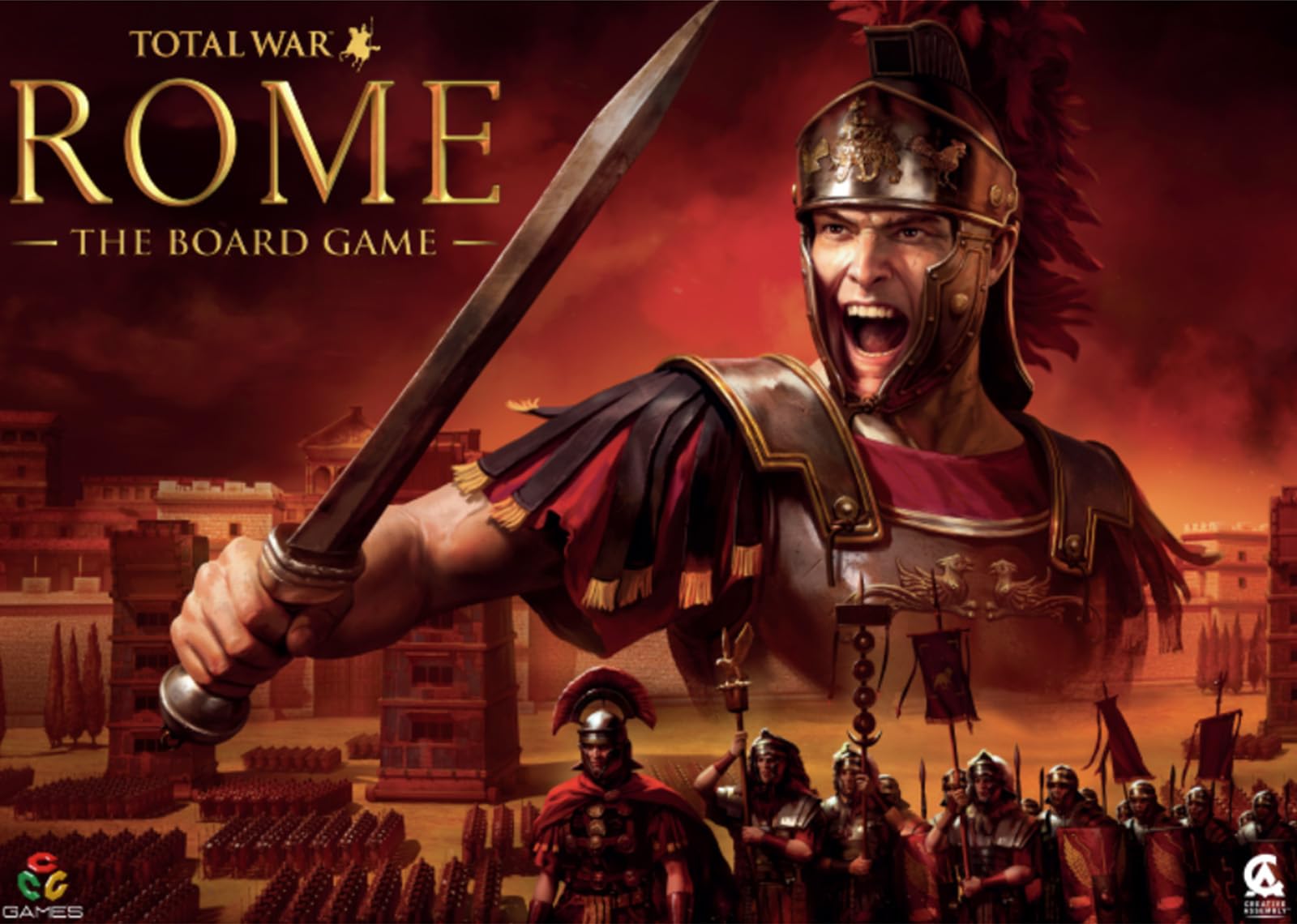 Flood Gate Games | Total War: Rome | Board Game | Ages 10+ | 1-4 Players | 180 Minutes Playing Time