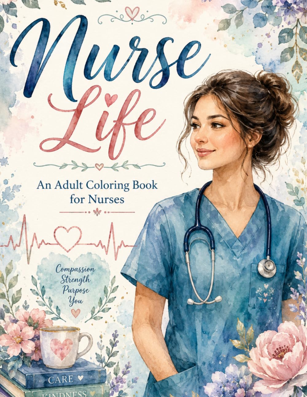 Nurse Life: Adult Coloring Book