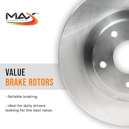 Miniatura 5 de Max Advanced Brakes Premium OE (equipo original) rotores delanteros con pastillas de freno de cerámica KT011141