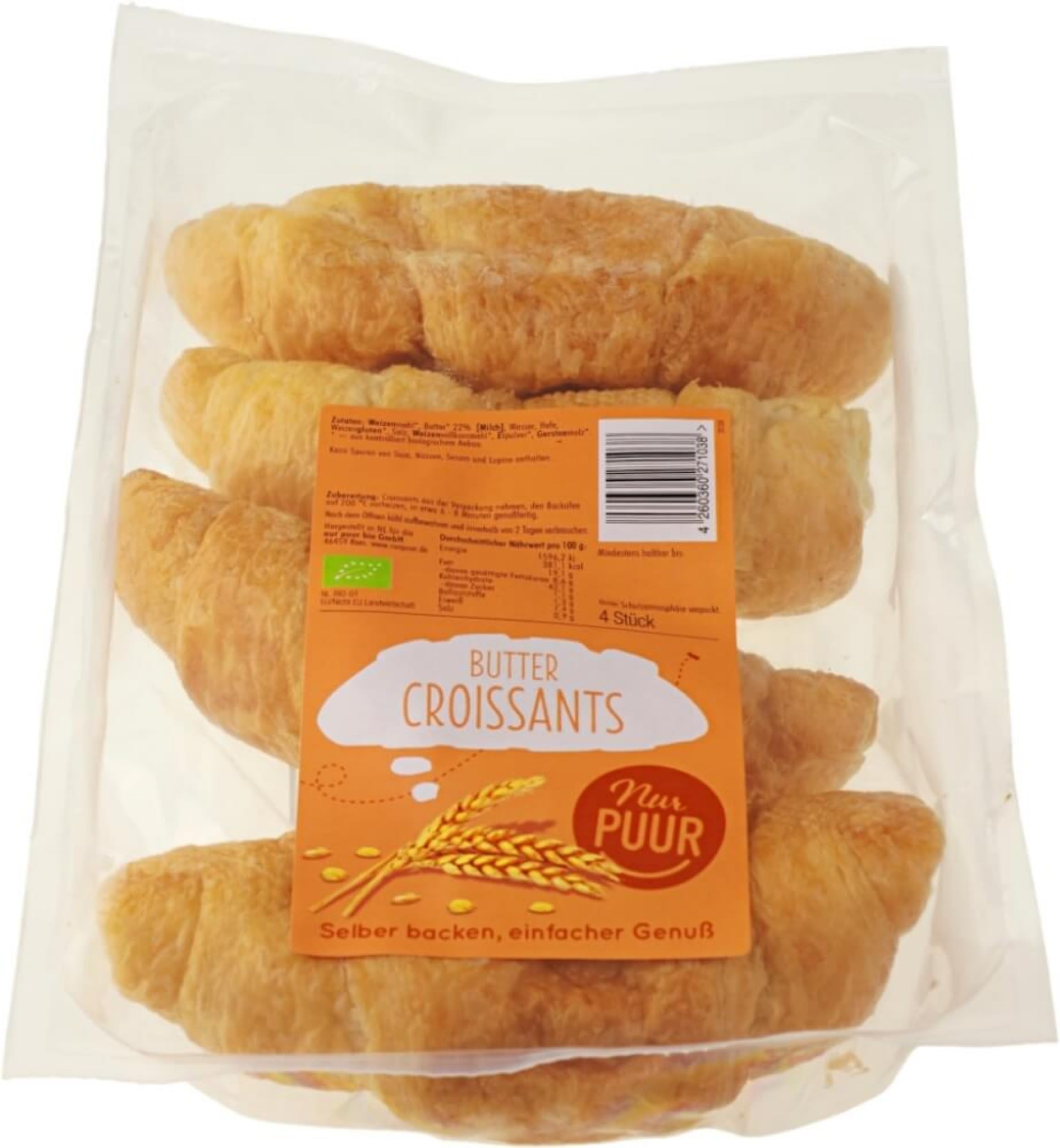 Butter Croissant, 4 Stück 12 x 200 g