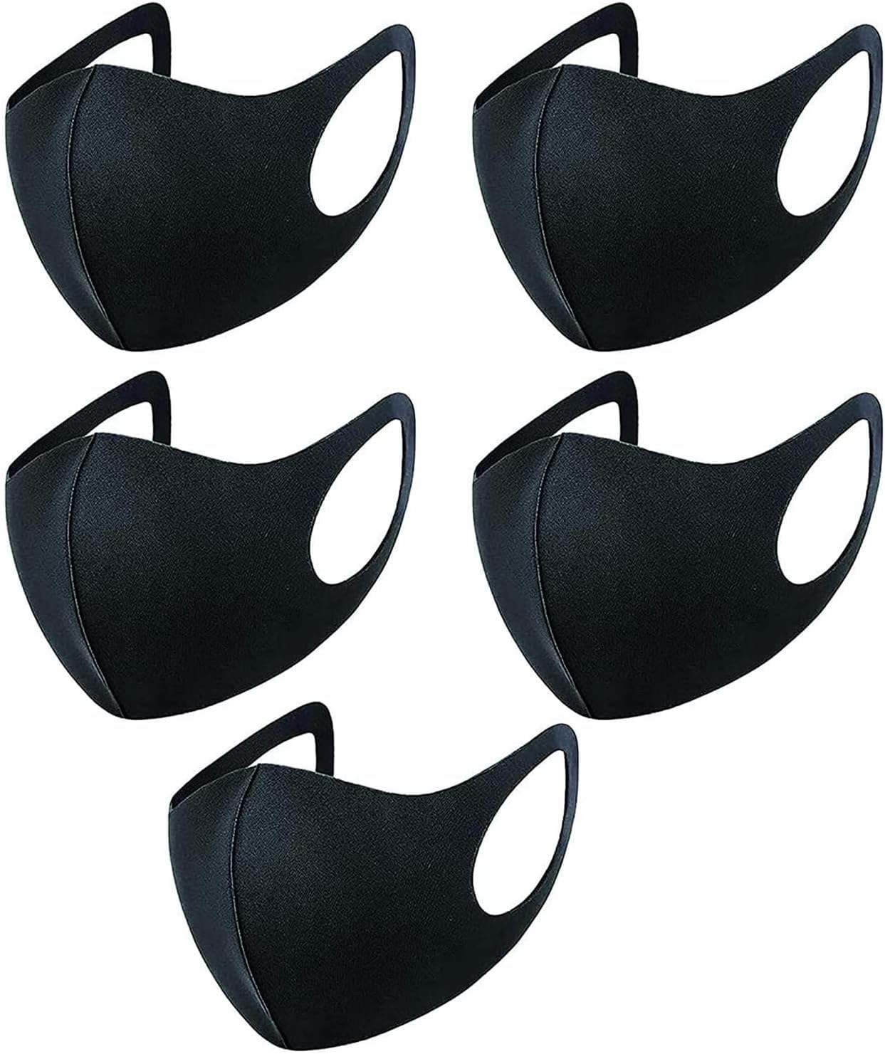 5 PCS Black Anti-Dust Fashion Face Masks – Reusable, Washable, and Perfect for Daily Protection-picture-35