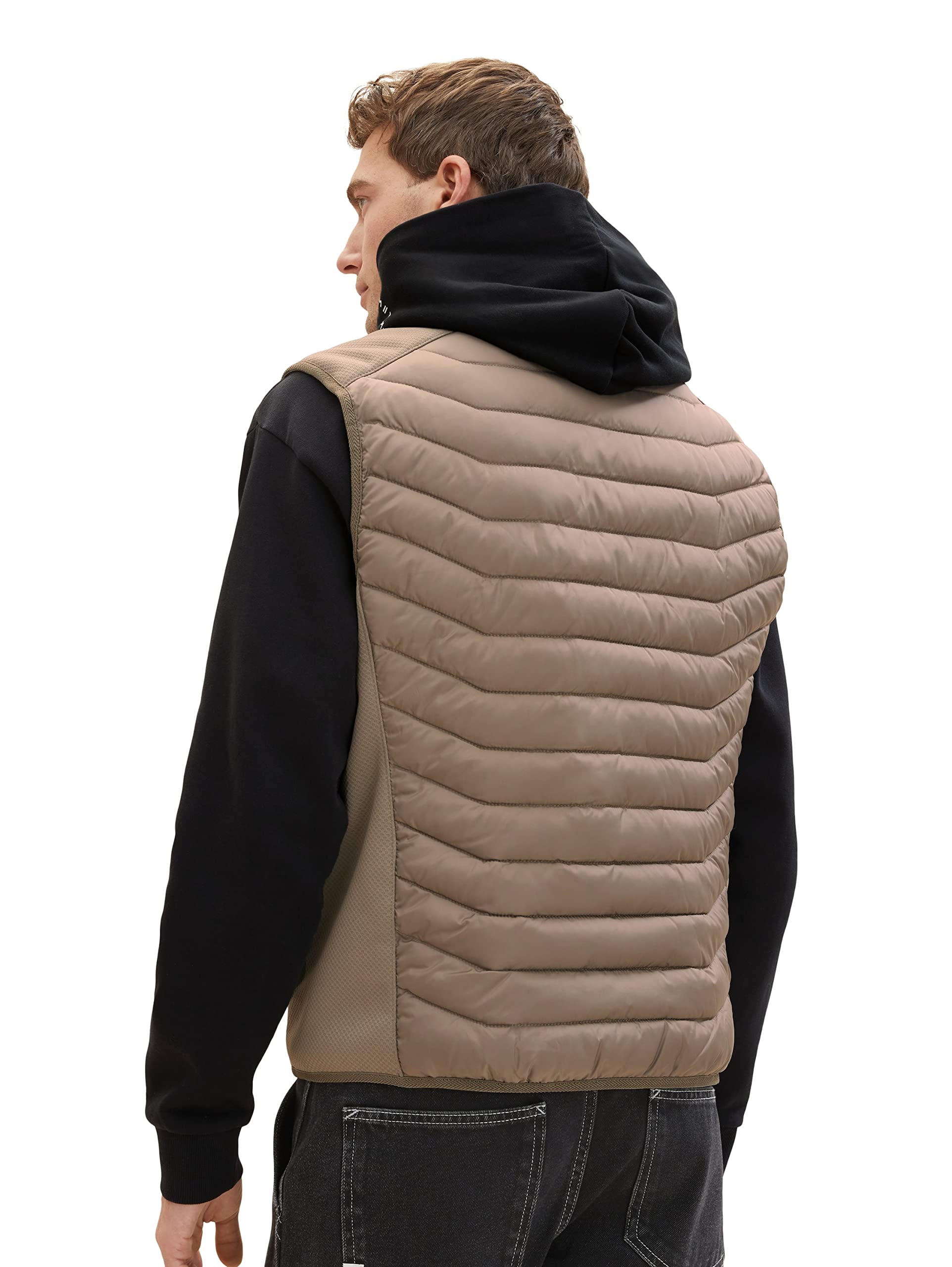 TOM TAILOR Chaleco Acolchado Híbrido Con Cuello Alto Chaleco Hombre (Pack de 1)