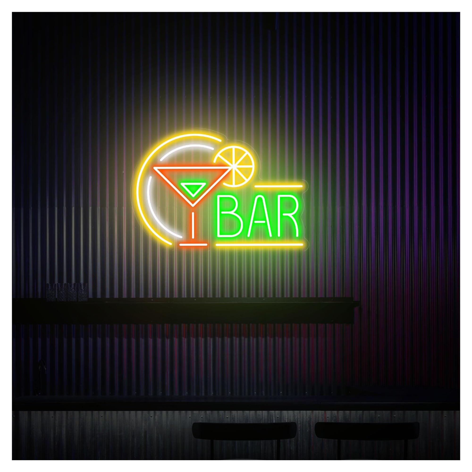 RONGCH Hanging Art Signs Bar Neon Sign,Suitable for Cocktail Party Home Club Wall Decor with Dimmable 32cmx45cm(D)