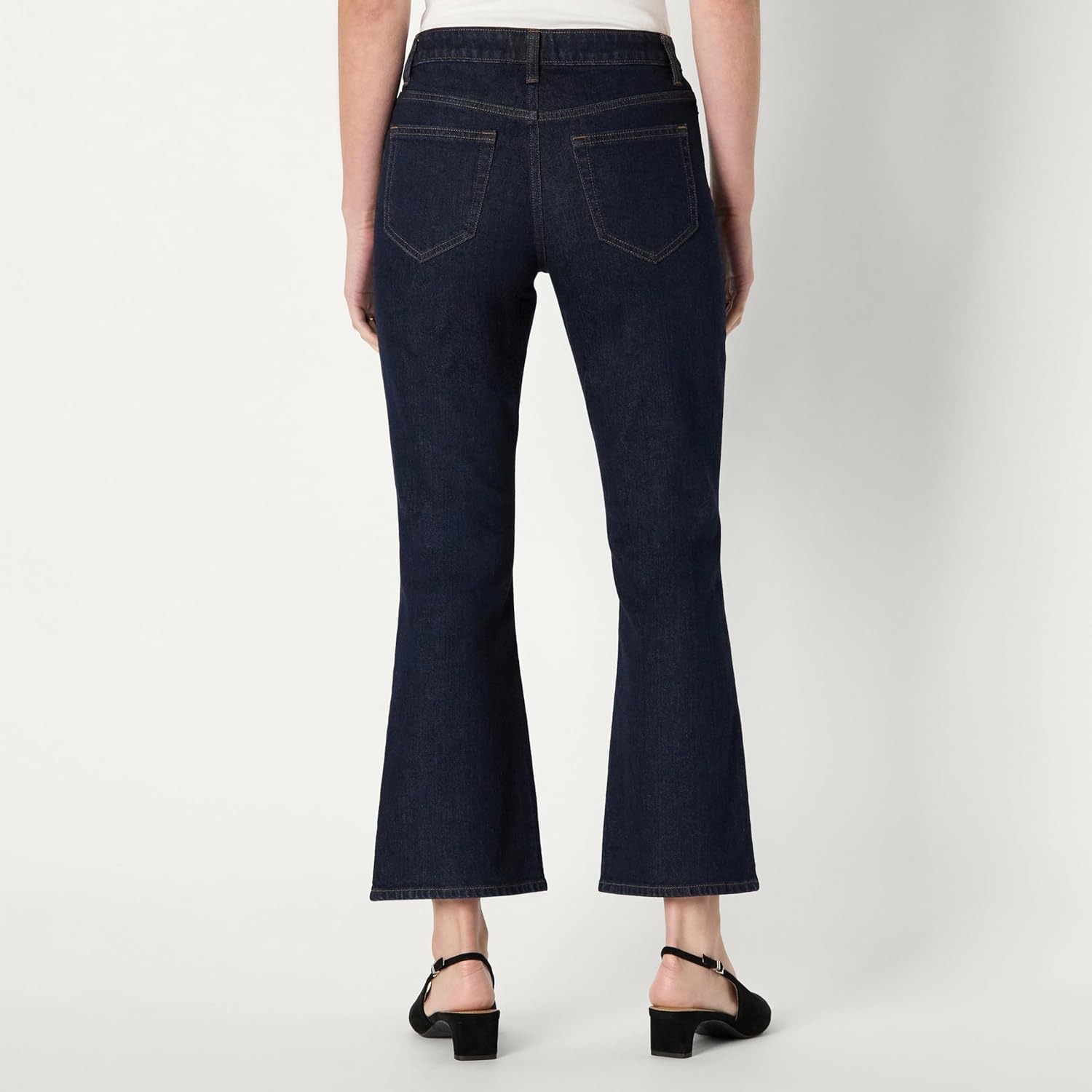 Amazon Essentials Womens Medium Stretch Mid-Rise Fashion-Forward Kick Crop Jeans - Image 2