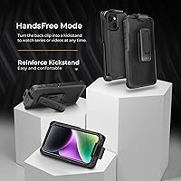Vista 4 de MOTIVE Funda diseñada para iPhone 15 con clip para cinturón, funda magnética compatible con Magsafe, resistente y protección de grado militar