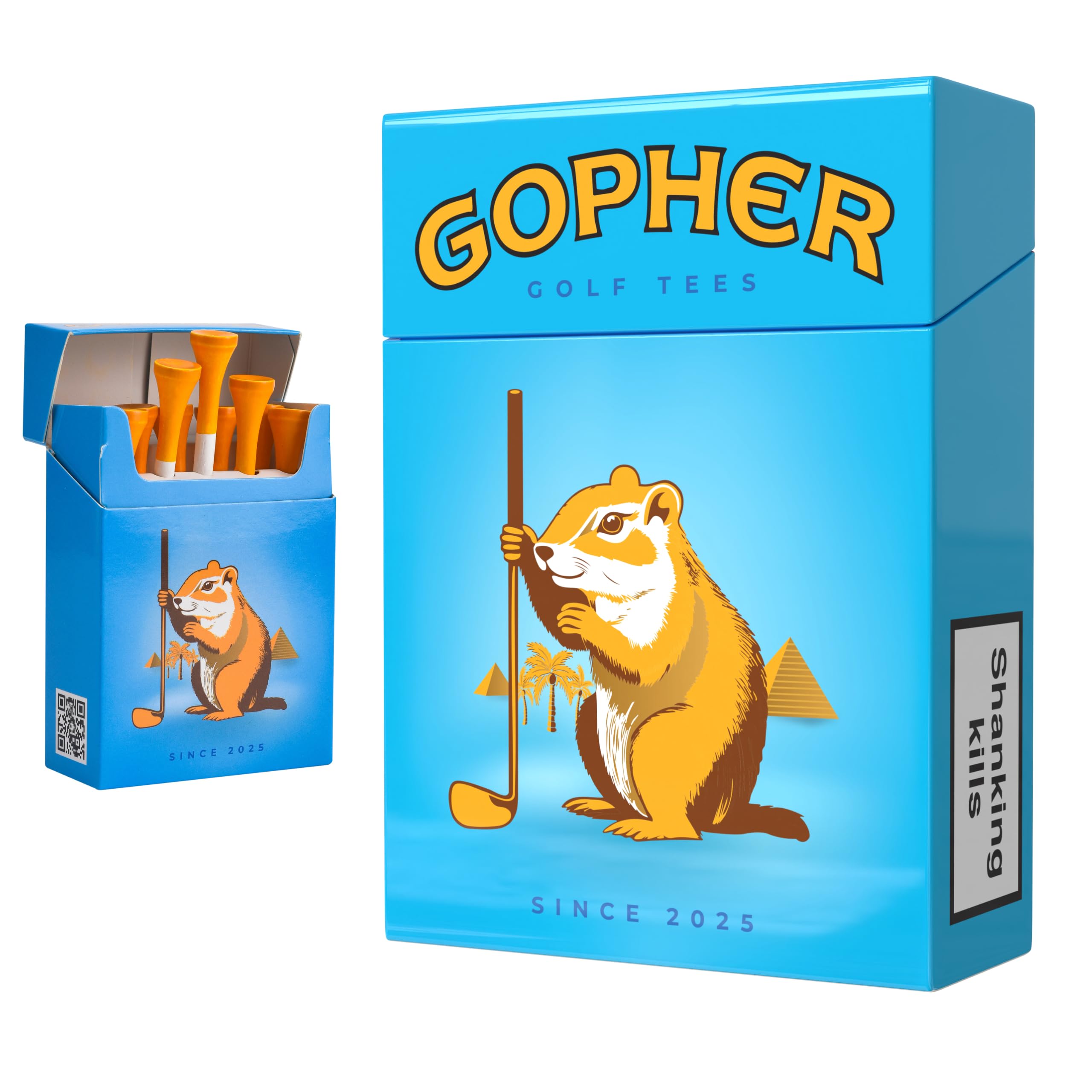 Shanker Golf - Funny Golf Tees – Gopher 10 Pack - Funny Golf Gift for Men - Parody Golf Accessories - Cool Novelty Tees for Golfers - Golf Gag Gift