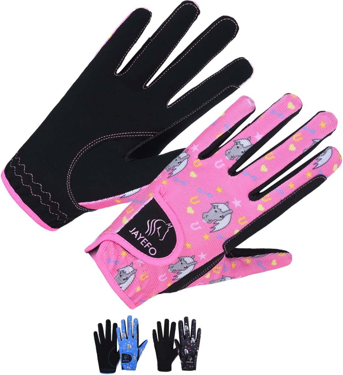 Jayefo Kids Equestrian Horse Riding Gloves Kids Youth Children Horseback Gardening Bike Outdoor Soccer Girls Riding Sports : Sports & Outdoors