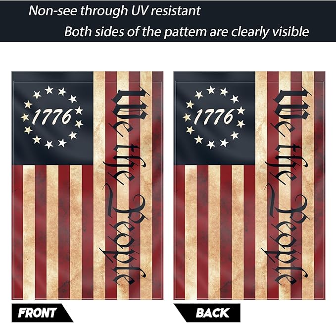 Bandera We The People 1776 Doble Cara 12x18in Exterior Vintage Betsy Ross miniatura 4