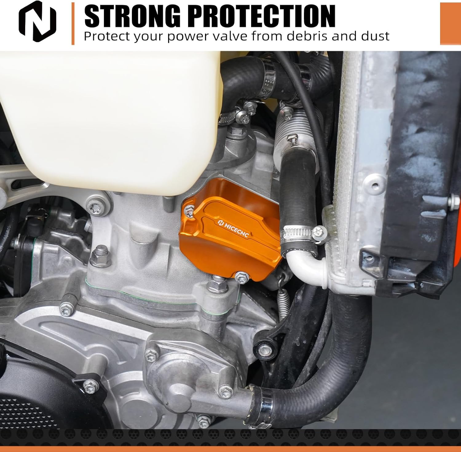 NICECNC Orange Oversized Engine Power Válvula Cover Compatible with KTM 250/300 SX/XC 2023-2025 250/300 XC-W/EXC 2024-2025 Compatible with GasGas MC/EX/EC 250/300 2024-2025 See Fitment