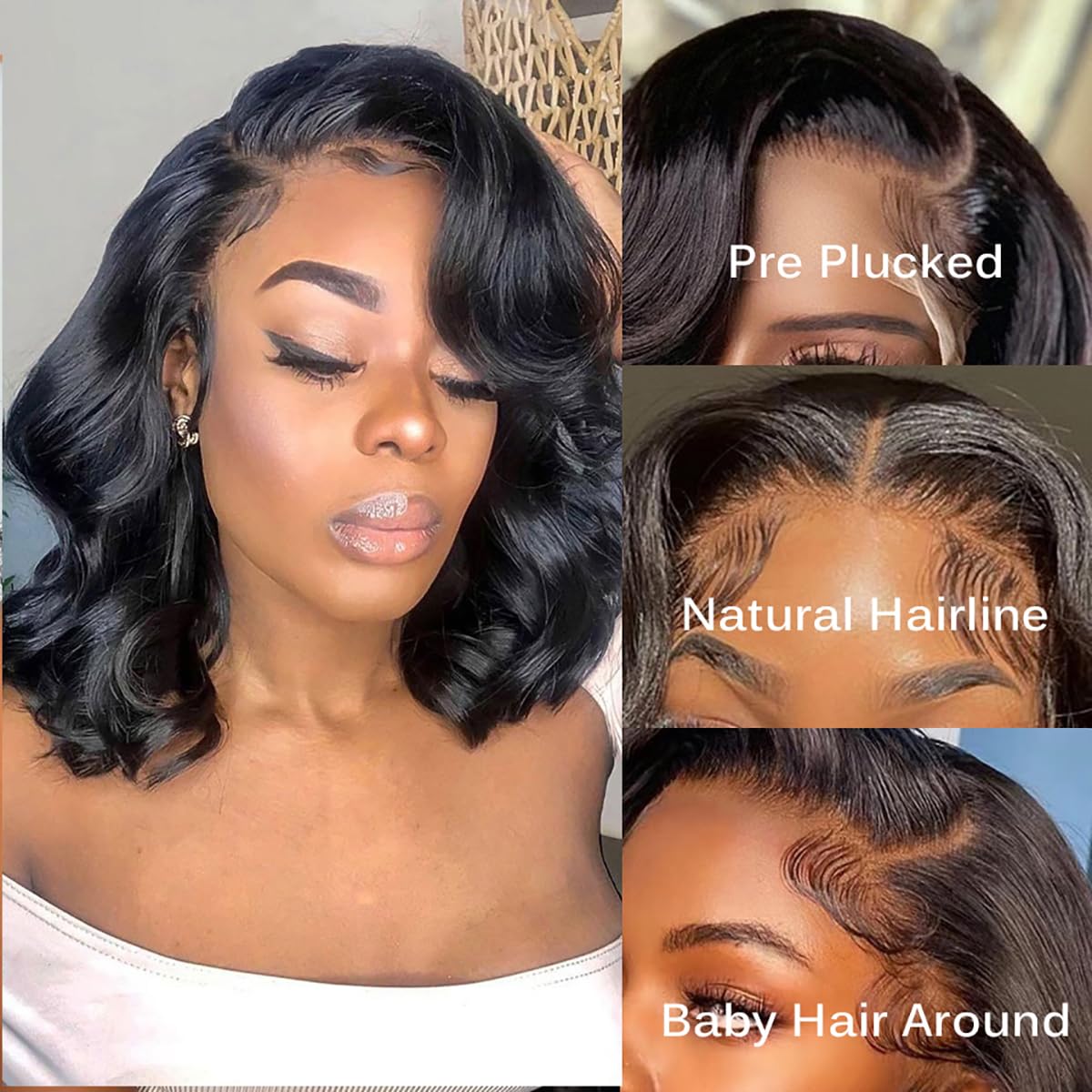 13x4 Frontal Body Wave Lace Frontal 100% Human Hair Ear to Ear 13x4 Body wave hd Transparent Lace Closure 16 Inch