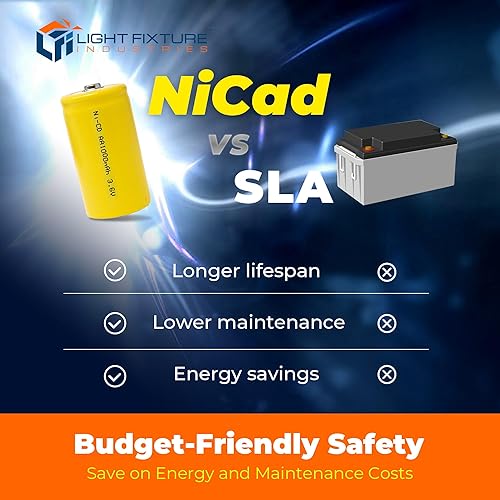 Miniatura 3 de LFI Lights - Señal de salida con luces de emergencia, LED rojo, blanco, 120277VCA cableado, con batería de respaldo, doble cara opcional y flechas