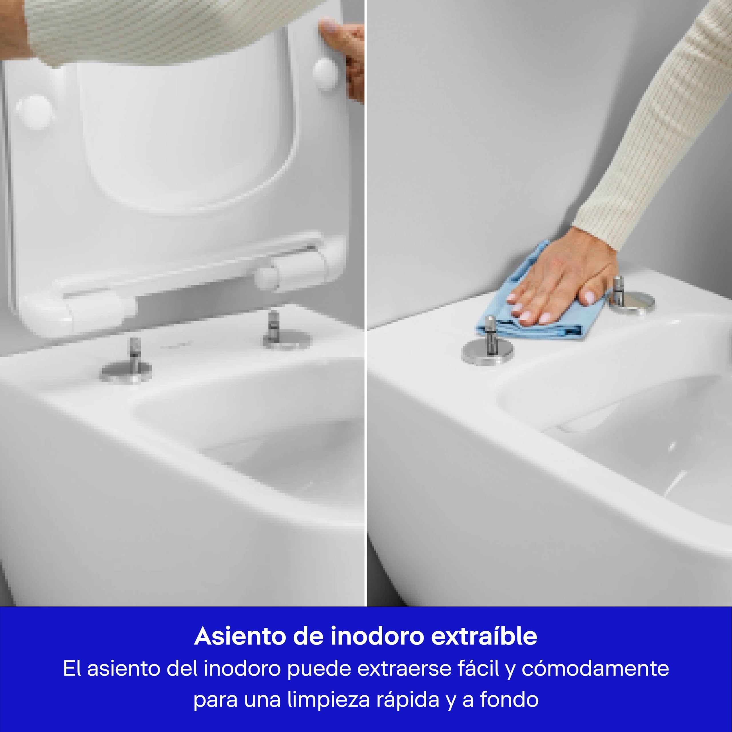 Duravit tapa wc universal, asiento de inodoro angular, tapa wc con doble mecanismo de cierre suave, tapadera wc Cierre rápido para facilitar la instalación, Fabricado en la UE, Blanco