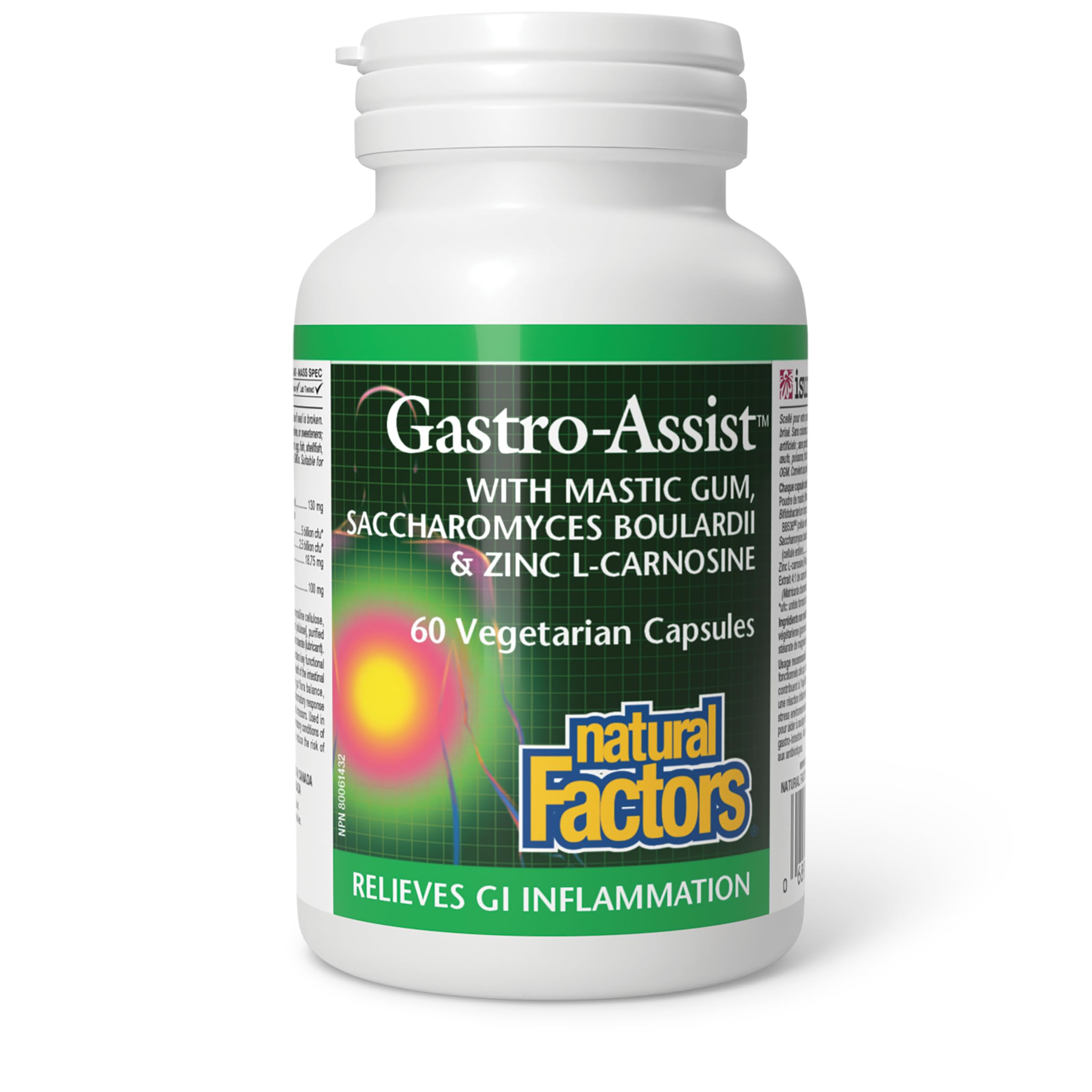 Natural Factors - Gastro-Assist With Mastic Gum, Saccharomyces Boulardii & Zinc 167574