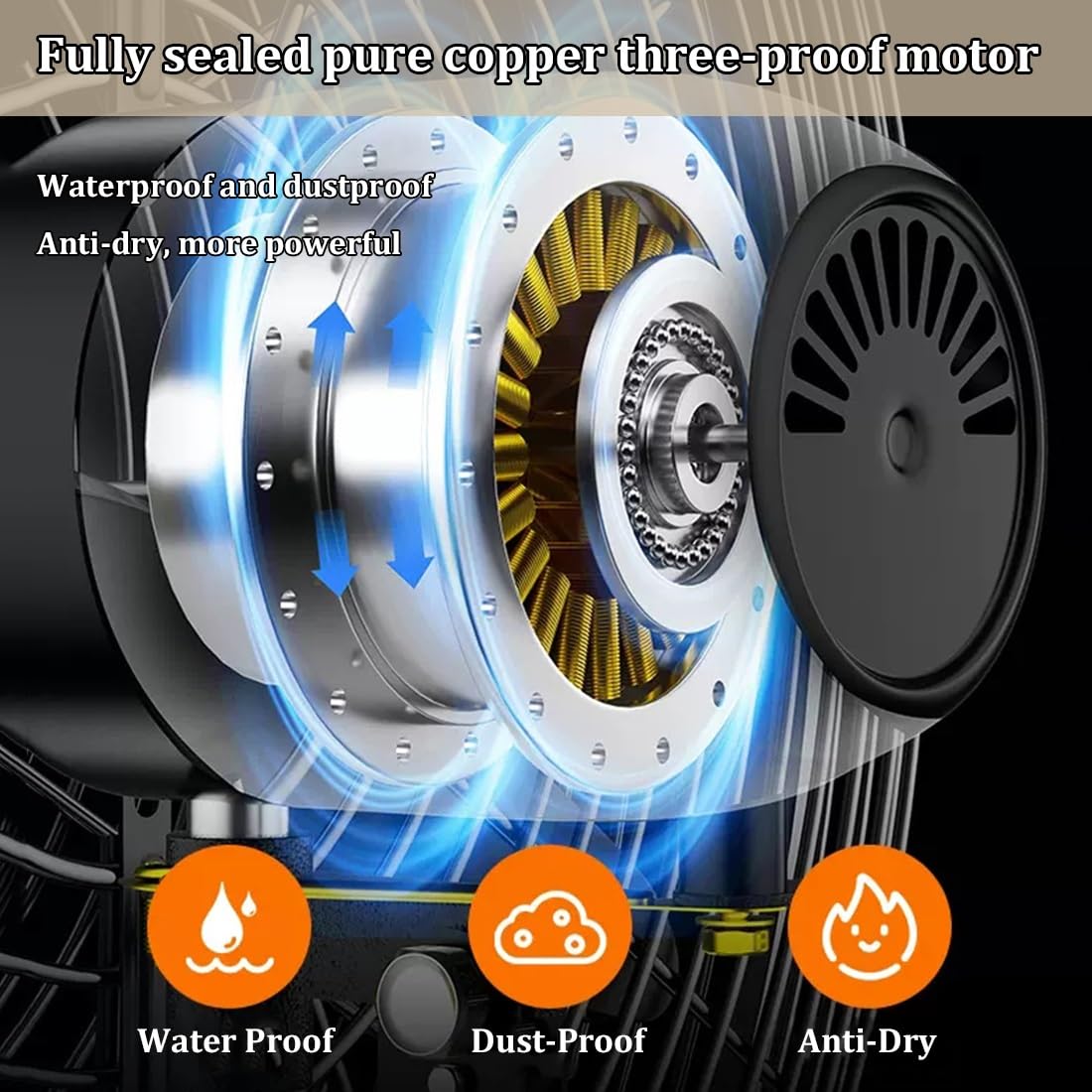 Ventilador de pedestal oscilante resistente con nebulización, 3 velocidades de refrigeración y tanque de 11 galones, oscilación de 90°, ventilador industrial de alta velocidad para refrigeración y