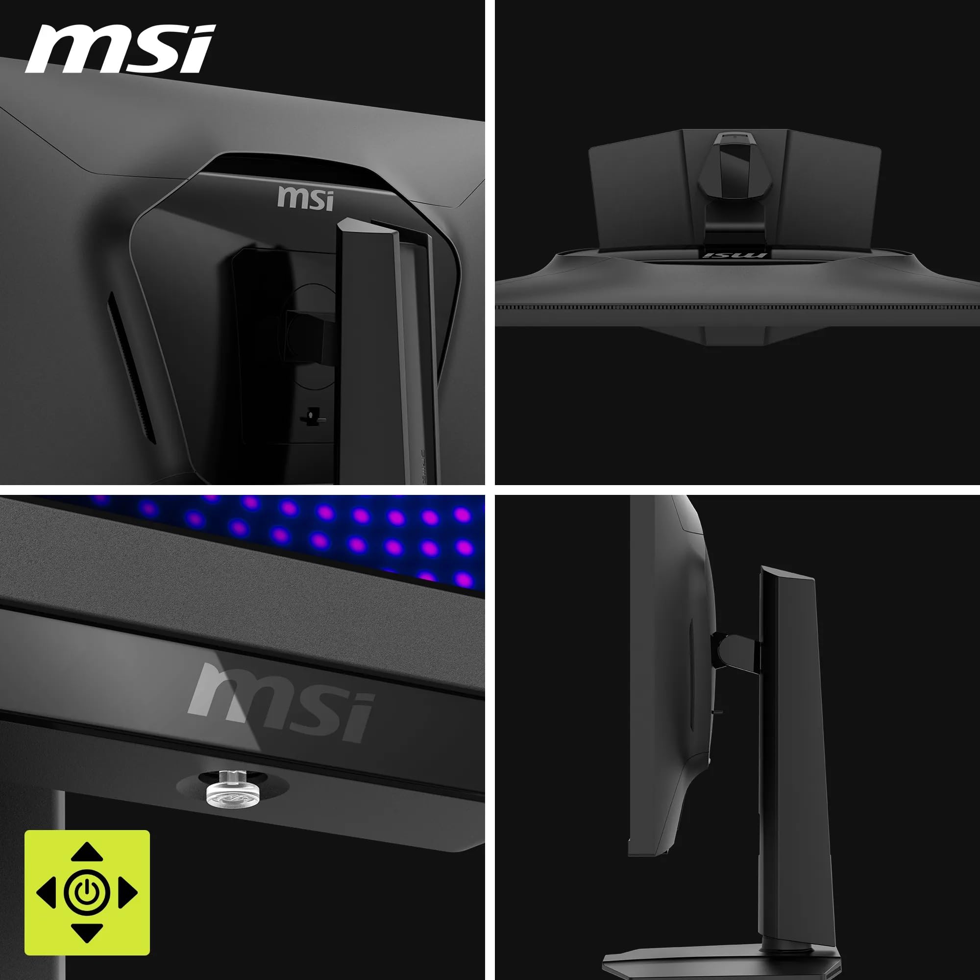 MSI MAG 274UPDF E16M Monitor Gaming 27" 4K UHD, pannello Rapid IPS 3840 x 2160, tempo di risposta 0,5 ms, DisplayHDR 1000, Mini-LED, Dual-Mode, HDMI 2.1, DP 1.4a, USB-C (15W PD)