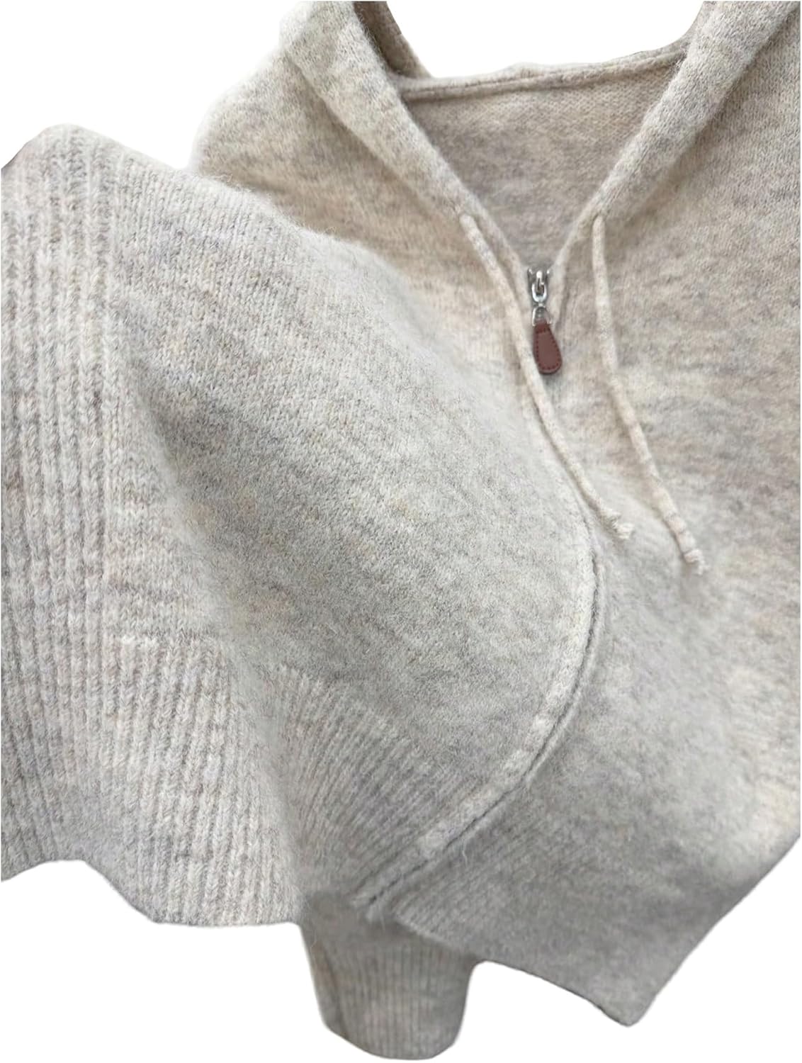 SOLY HUX Women's Hooded Zip Up Cardigan Lightweight Long Sleeve Knit Sweater Jacket Outerwear - Image 5