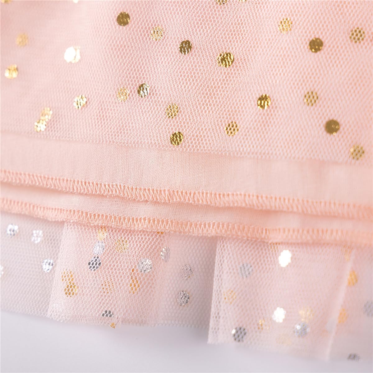 Toddler Girls' Long Sleeve Tutu Party Dress with Tulle Skirt for 2-7 Years Xmas Gift - Image 7