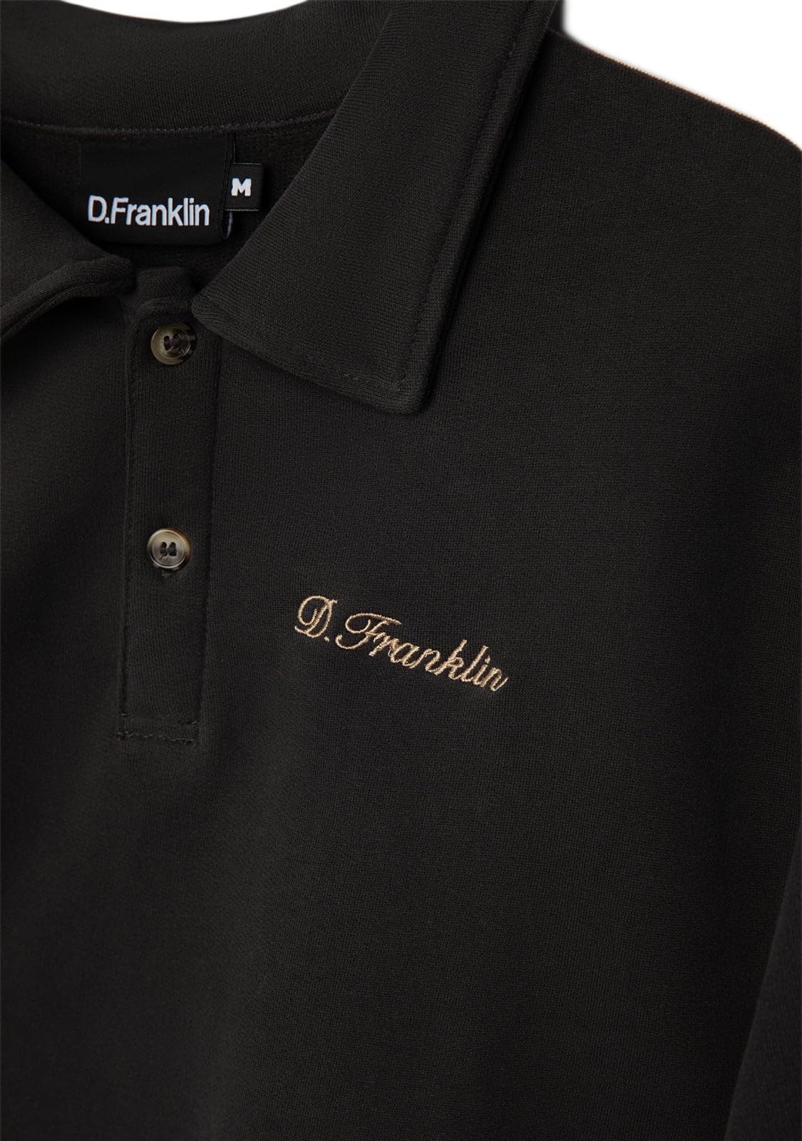 D.Franklin Sudadera Mujer Cropped Estilo Polo Rugby Antracita