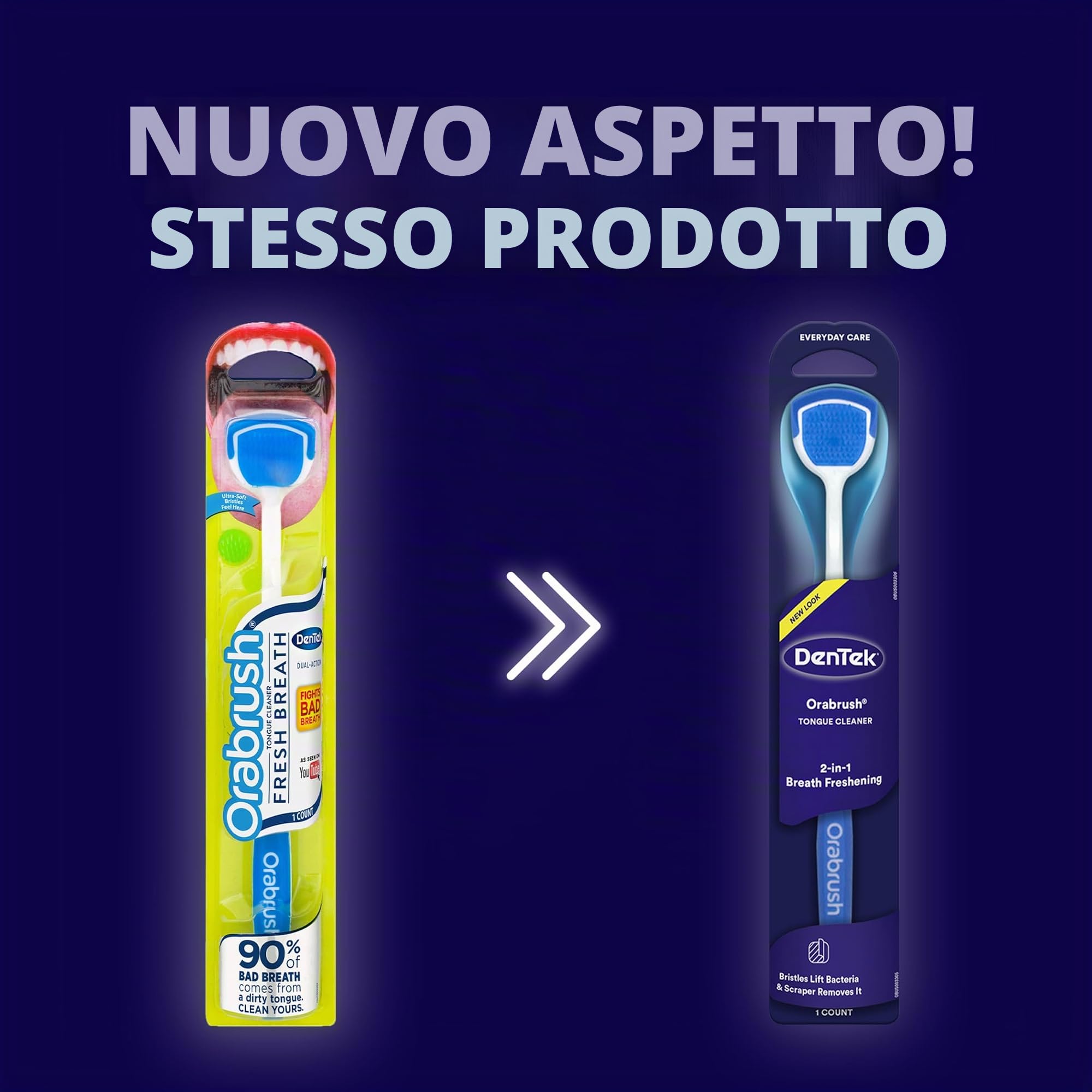Orabrush Raschietto per lingua, multicolore, 4 pezzi