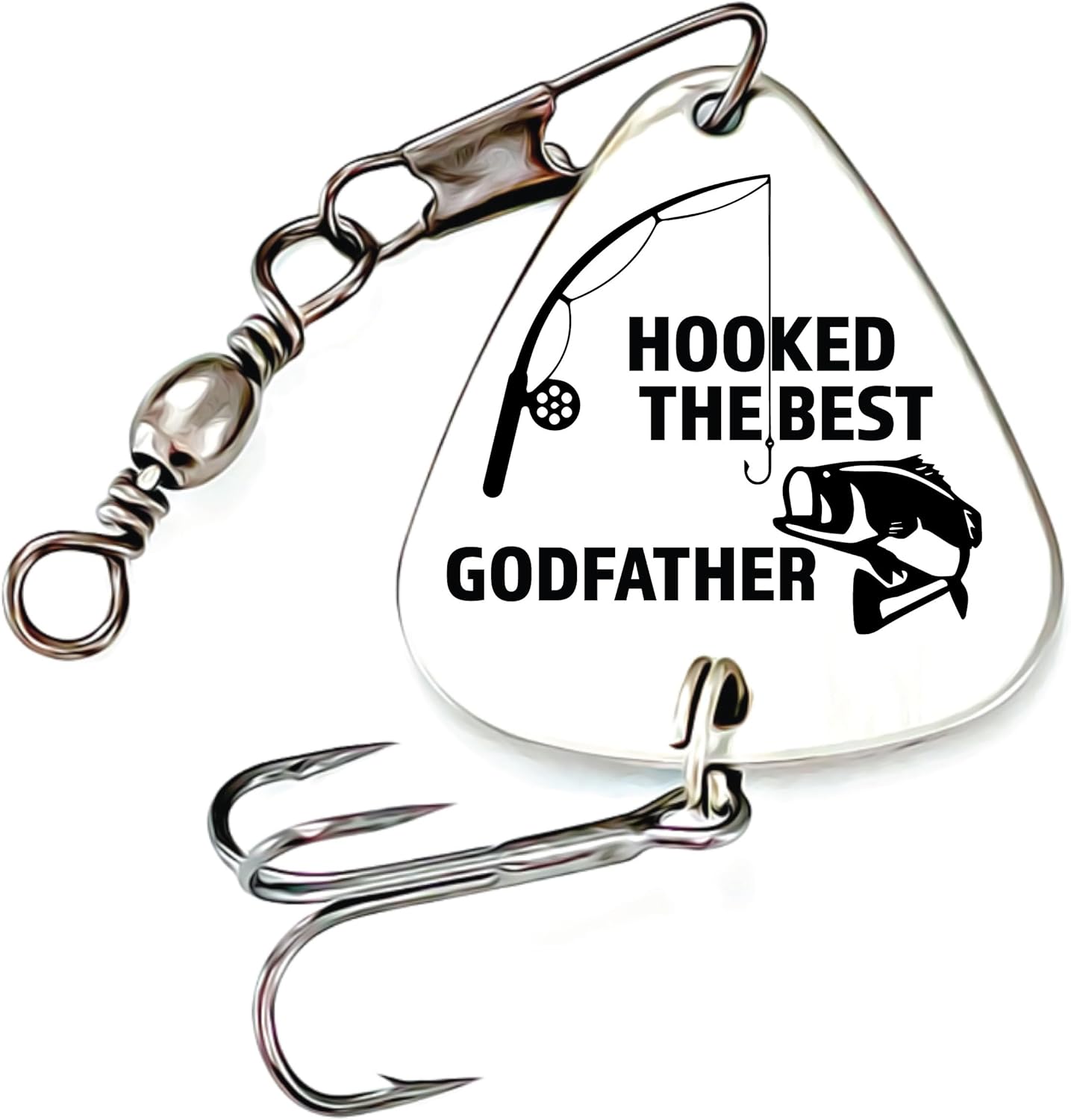 Hooked the Best Godfather Fishing Lure Gift Birthday Gift for Godfather Fishing Lure Gift for Godfather Godparents Idea GODF-Lure