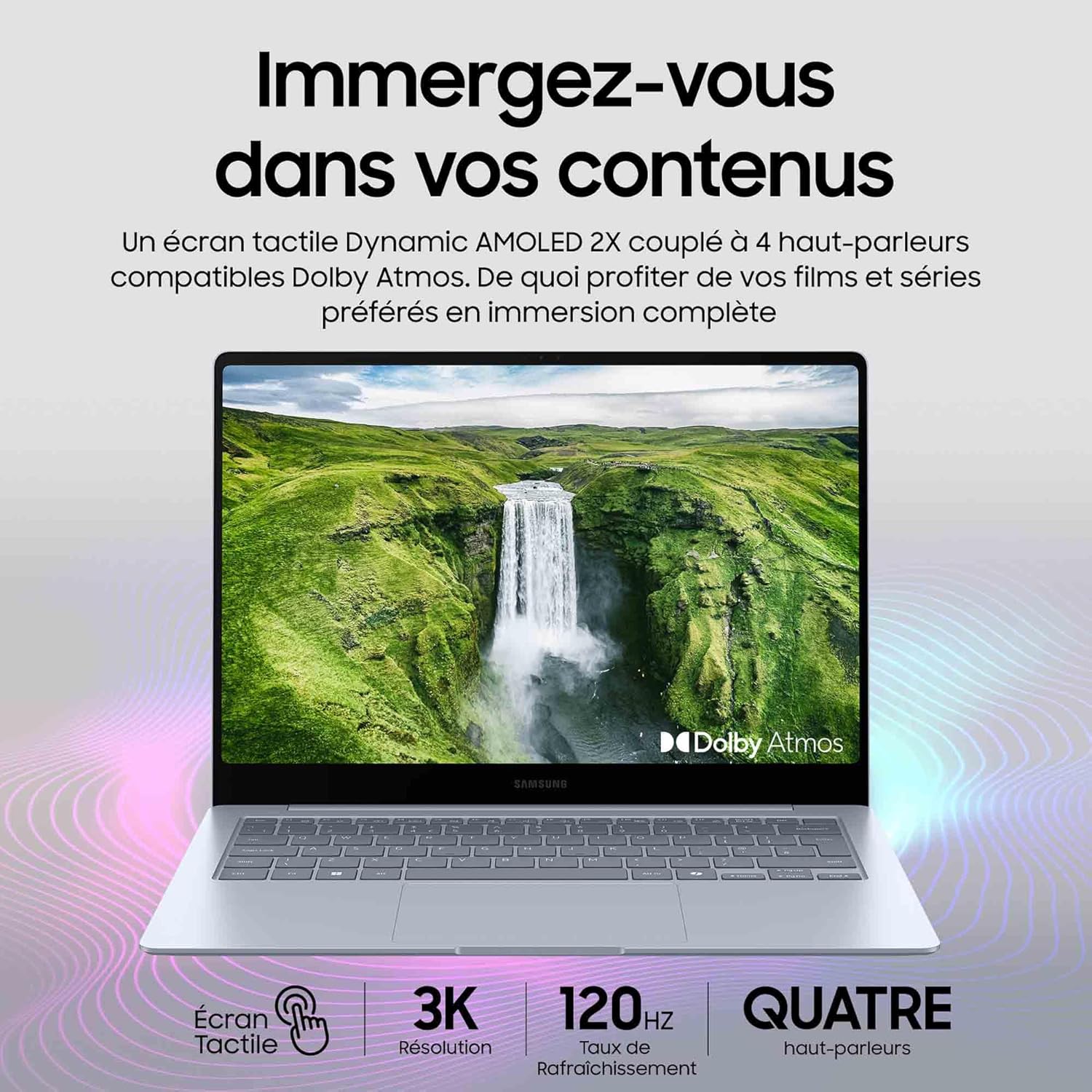 Samsung Galaxy Book4 Edge Ordinateur Portable avec IA 15.6’’, Copilot+ PC, Snapdragon X Plus (8-Core) X1P-42-100, Mémoire 16 Go, Stockage 256 Go, Gris Glacier — vue 9