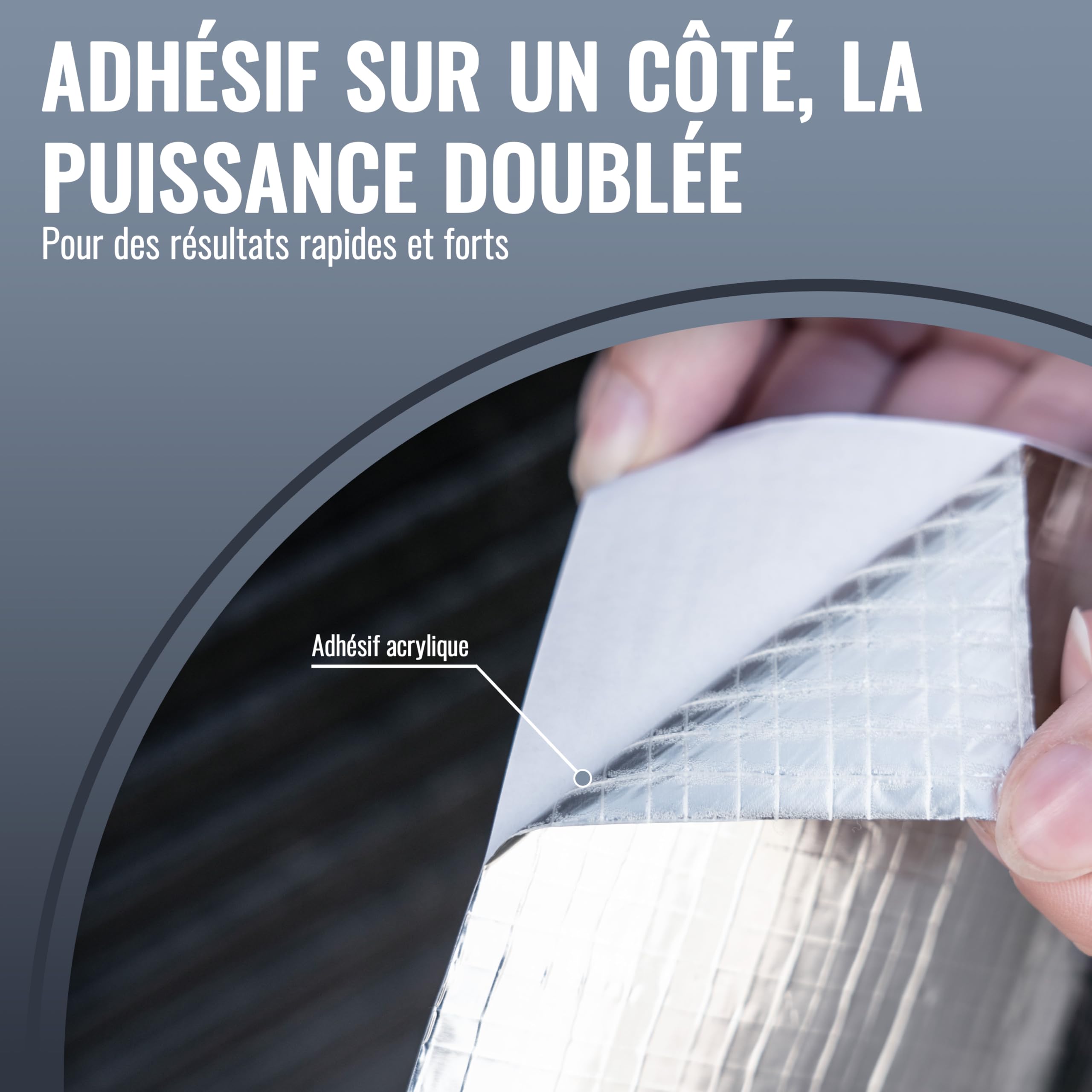 Ruban Adhésif Aluminium Renforcé par Fibre de Verre 50m x 48mm pour Isolation Tuyauteries