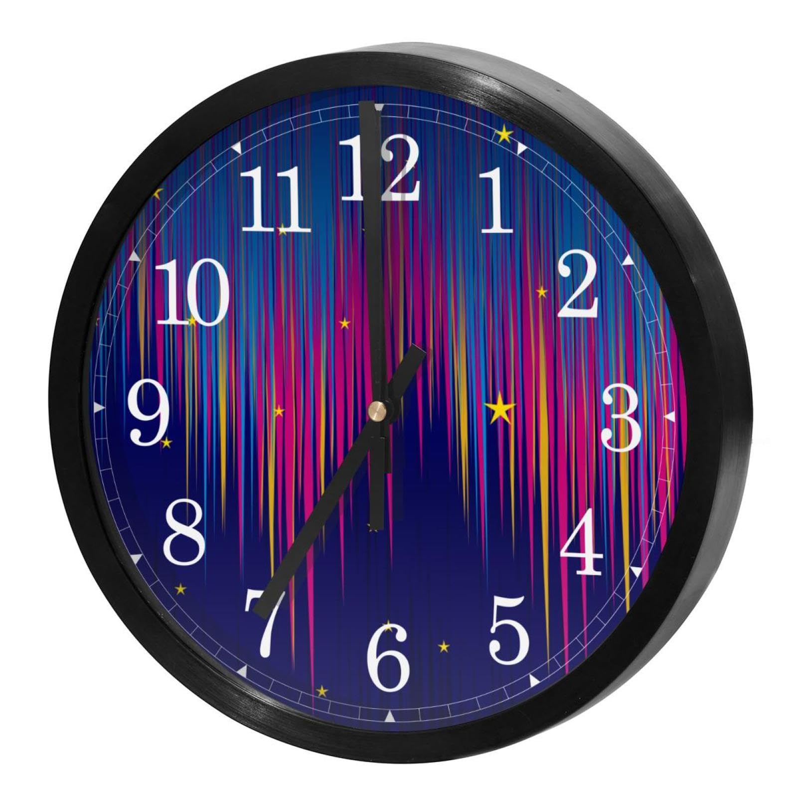 Horloge murale silencieuse à quartz à piles pour maison cuisine et bureau