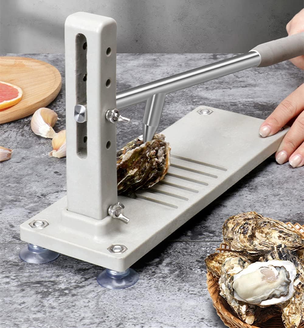 NOMAL Stainless Steel Vertical Oyster Shucker Adjustable Oyster Clam Opener Machine Heavy Duty Oyster Sheller Practical Tool for Hotel Buffets, Homes Gift (Alloy Steel)