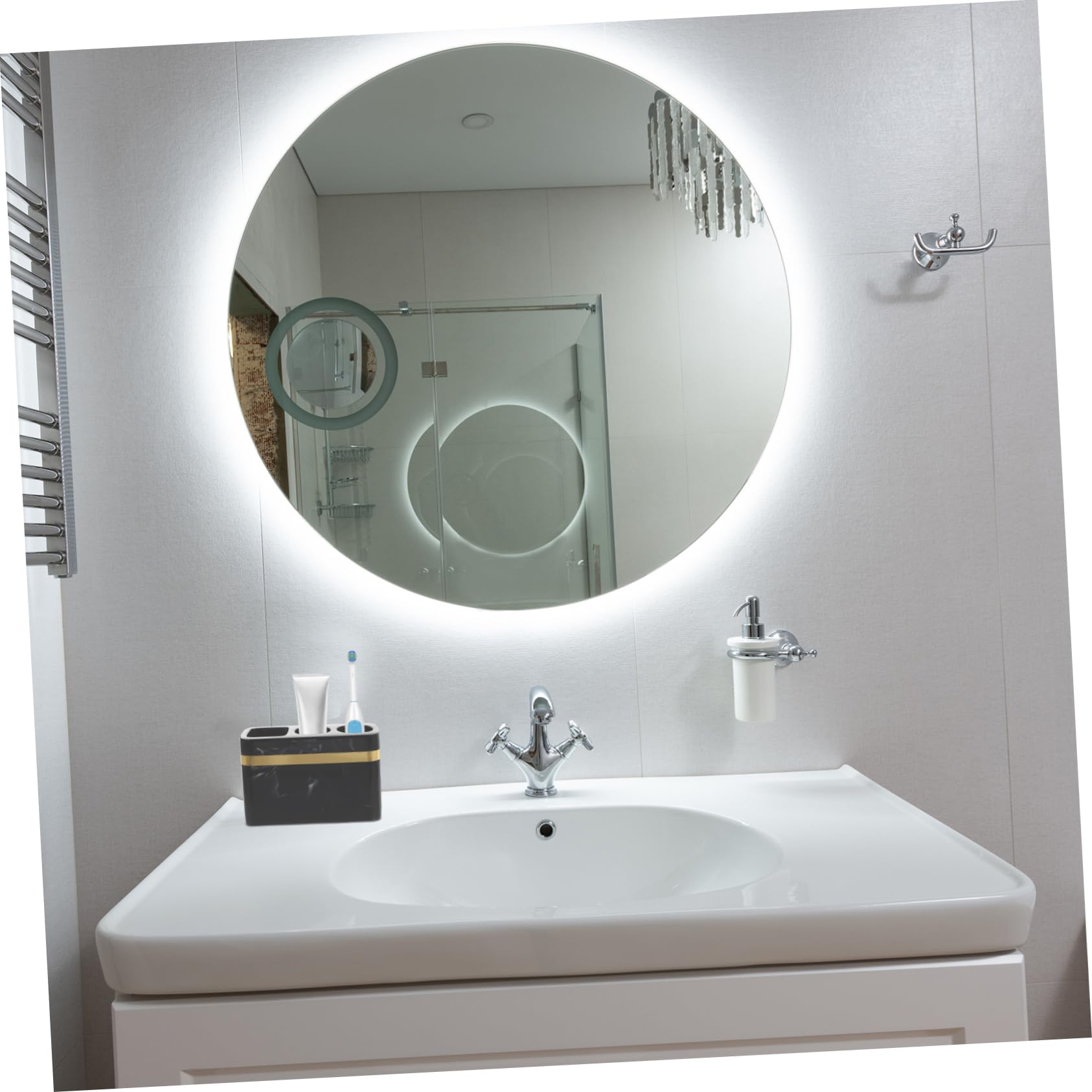 Zerodeko 1Pezzi Rastrelliera Per Spazzolini Da Denti e Dentifricio Portaoggetti Da Bagno Con Design Per Organizzazione Tua Lavabo