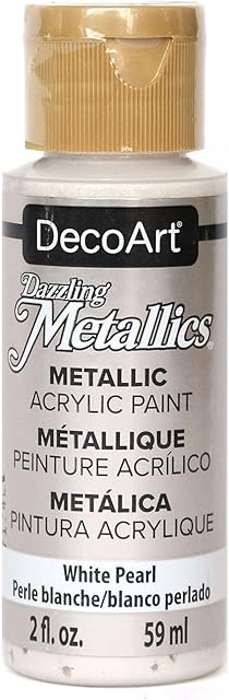 DecoArt Americana Acrylic Metallic Paint, White Pearl