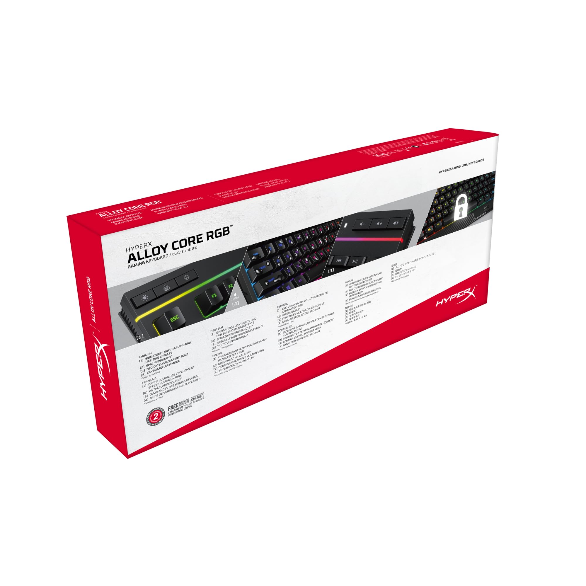 HyperX Alloy Core RGB – Membrane Gaming Teclado (QWERTZ alemán) Negro