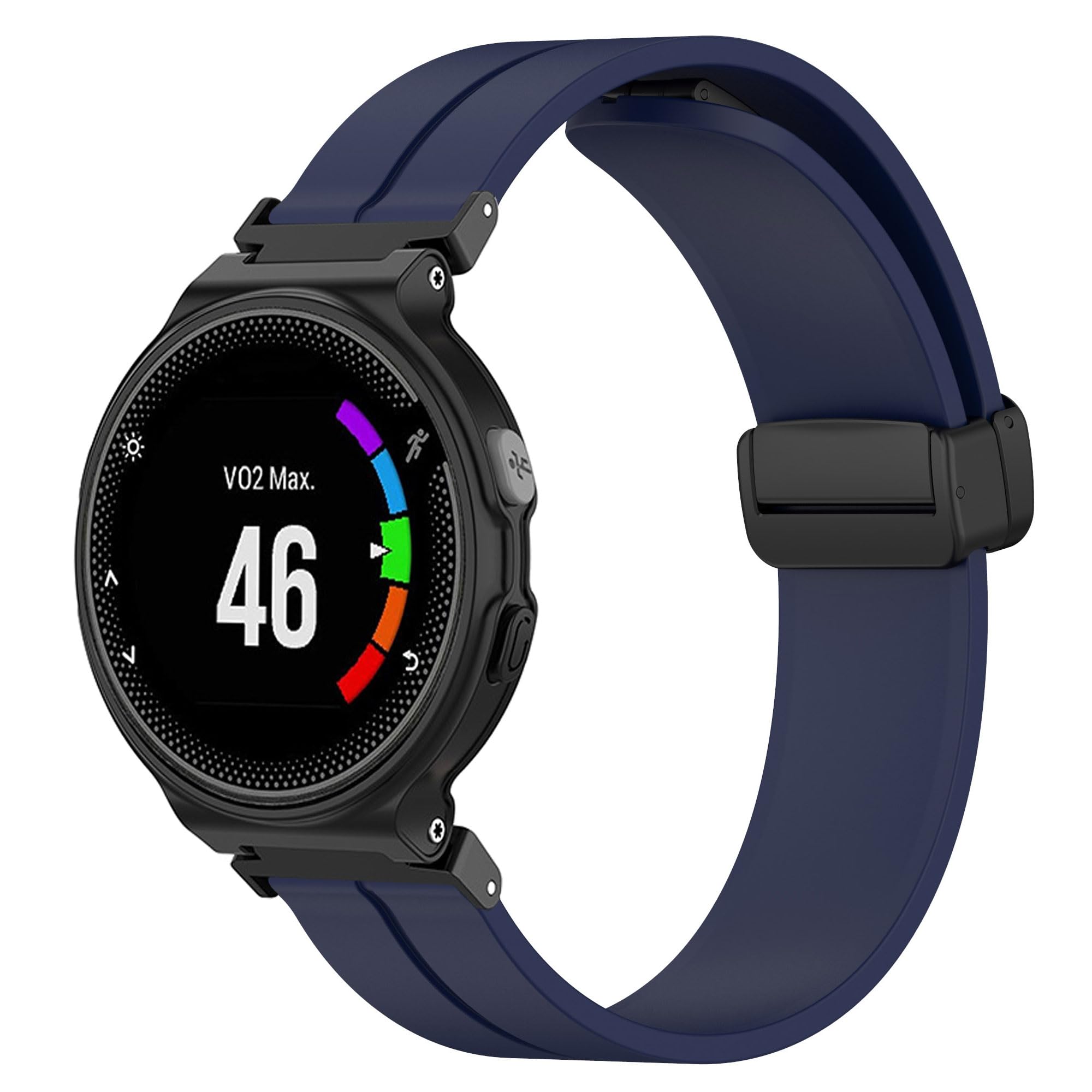 xhKJO Watch Strap for Garmin Forerunner 735 / Forerunner 237,Silicone Band Wrist Strap Bracelet Wristband for Garmin Forerunner 220 /Forerunner 230/235/ 620/630 /735XT / 235 Lite/ 235 (blue)