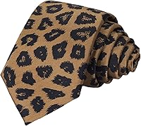CaySep Leopard Print Necktie for Men & Boys - Funny Novelty Tie for Weddings, Parties, Business, Classic Fashion 58" Long