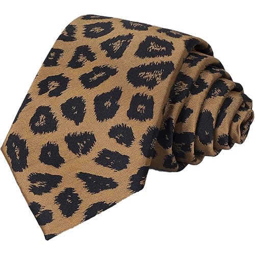 Men Women leopard print tie-Classic Fashion Funny Novelty Necktie Party Business Wedding Neckties for Men Teen Boy