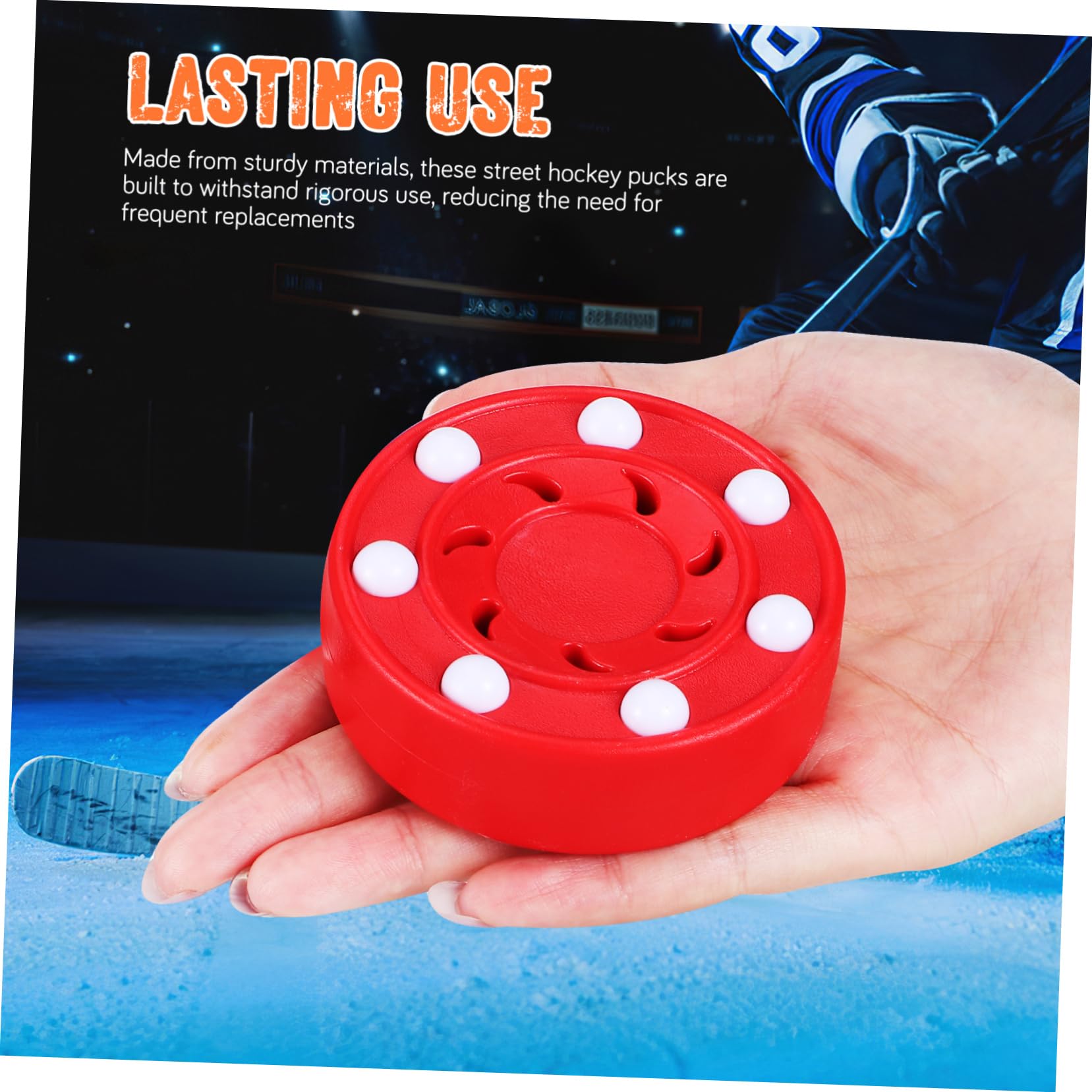 YARNOW Pack de 6 de Roller Hockey en Abs pour Entraînement Usage Intérieur et Extérieur Accessoire D'entraînement de Hockey Glace Pratique