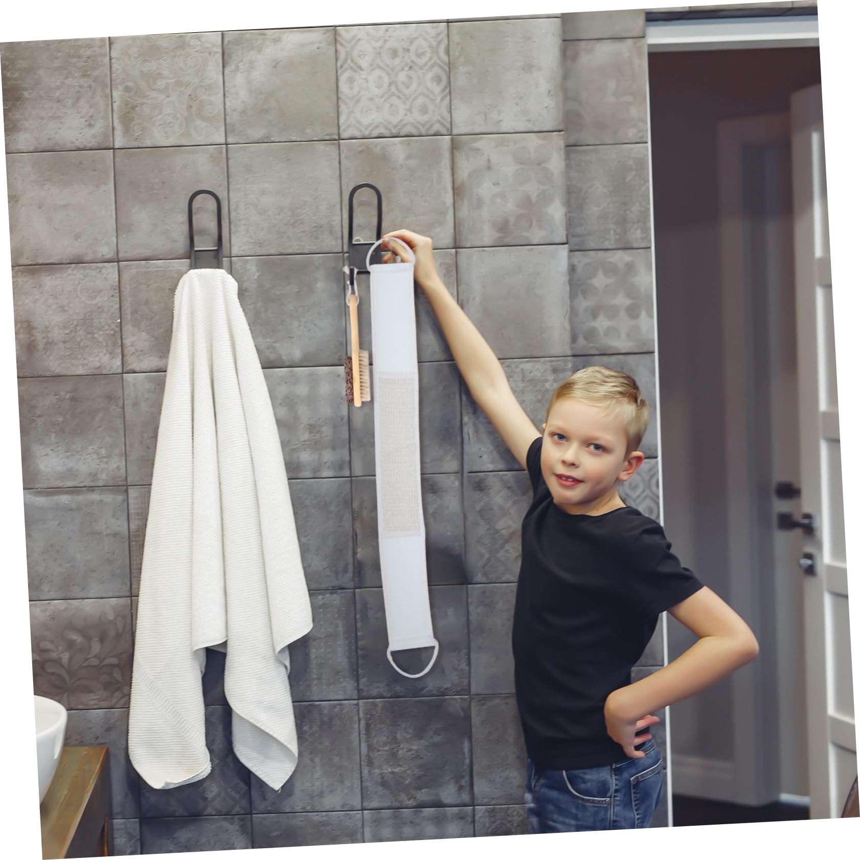 6 Stück Badeset Rückenbürste Aus Weichem Material Mit Massagefunktion Für Körperpflege Männer Und Frauen Mit Aufhängehaken Für Dusche Und Spa