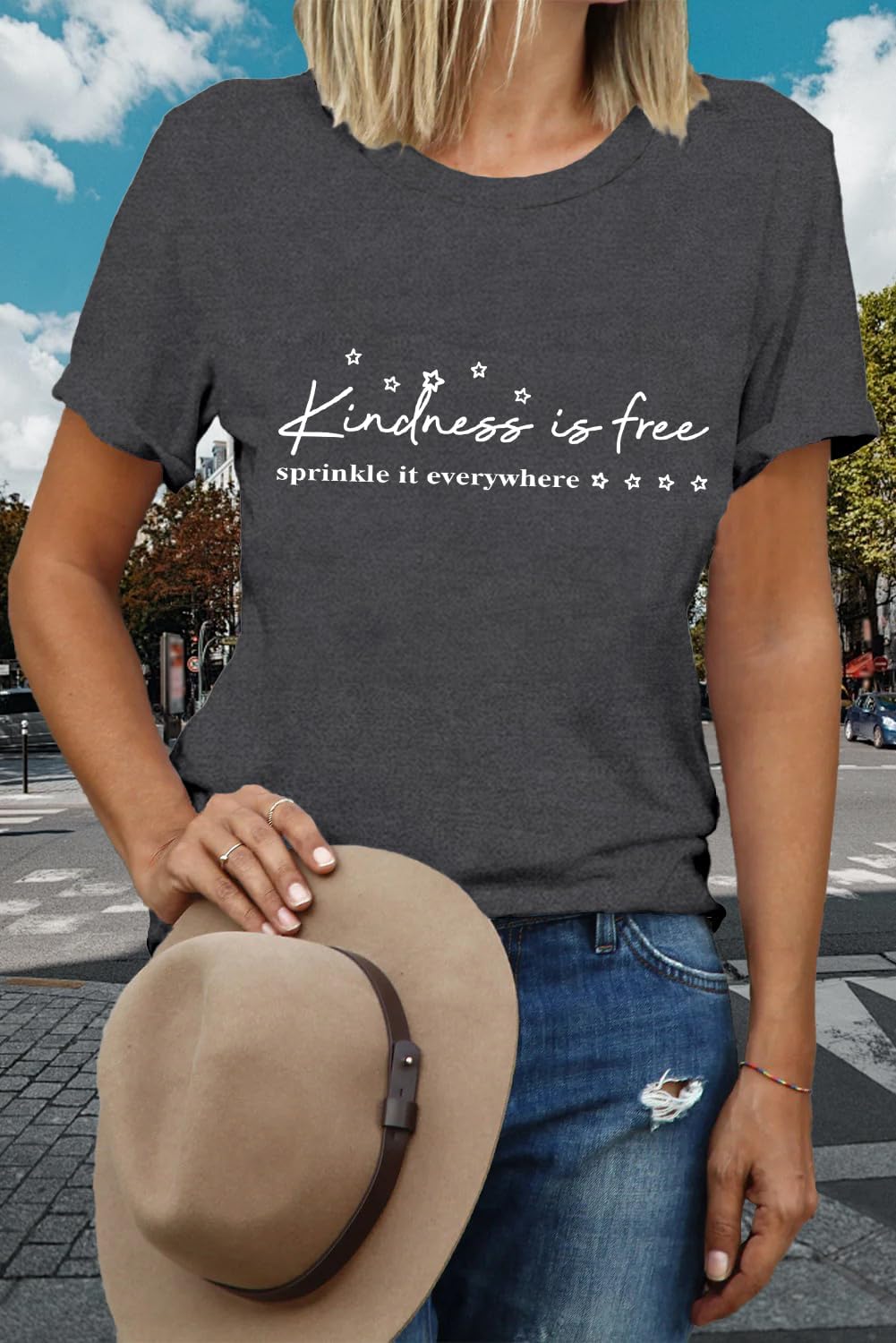 Be Kind Shirts Kindness is Free T-Shirts Inspirational Teacher Tee Tops - Image 4