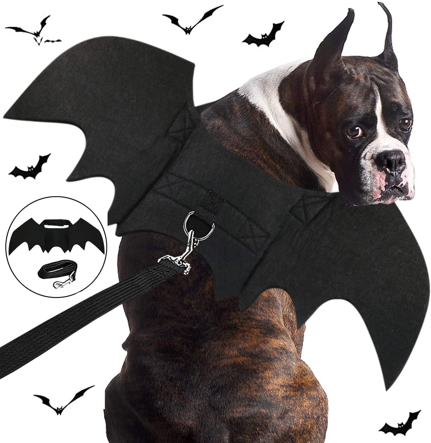 Strangefly Halloween Dog Bat Costume, Dog Bat Wings with