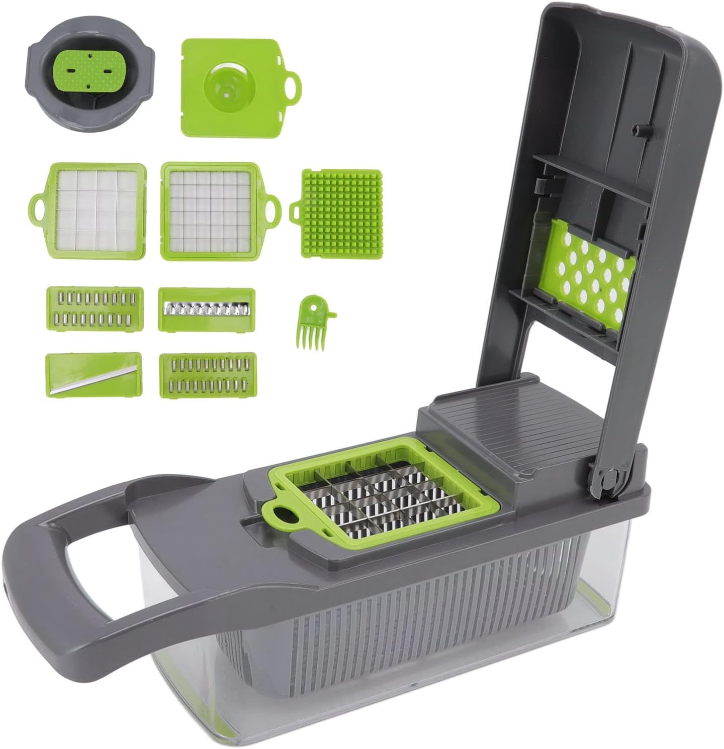 Multifunctional Vegetable Chopper, Food with Mandoline, Egg White Separator, Garlic Grinder for Potato Carrot Onion